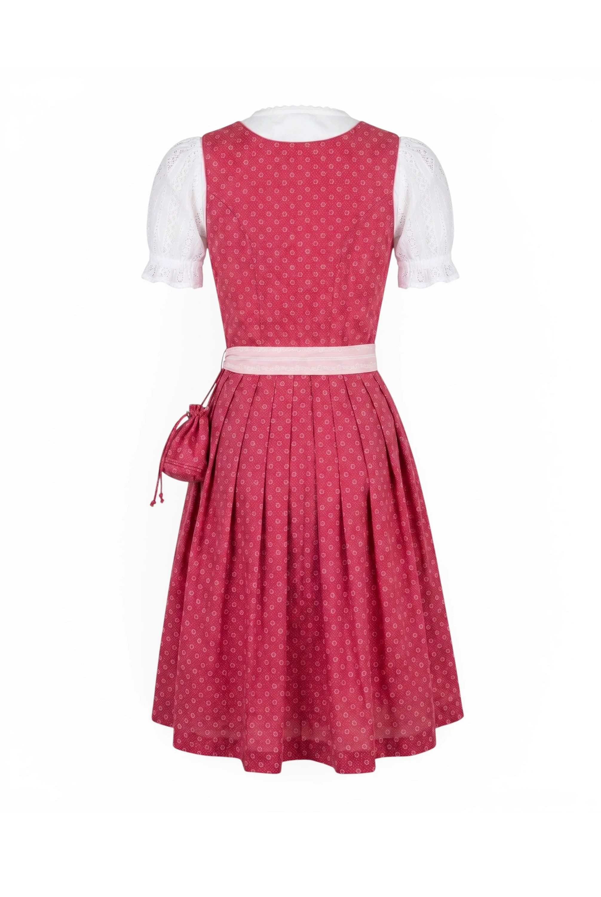 Nübler Dirndl Kinderdirndl Flores in Pink - Rocklänge