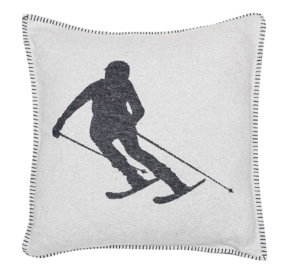 DAVID FUSSENEGGER Kissenhülle Sylt 'Skifahrer' 50 x 50 cm günstig online kaufen