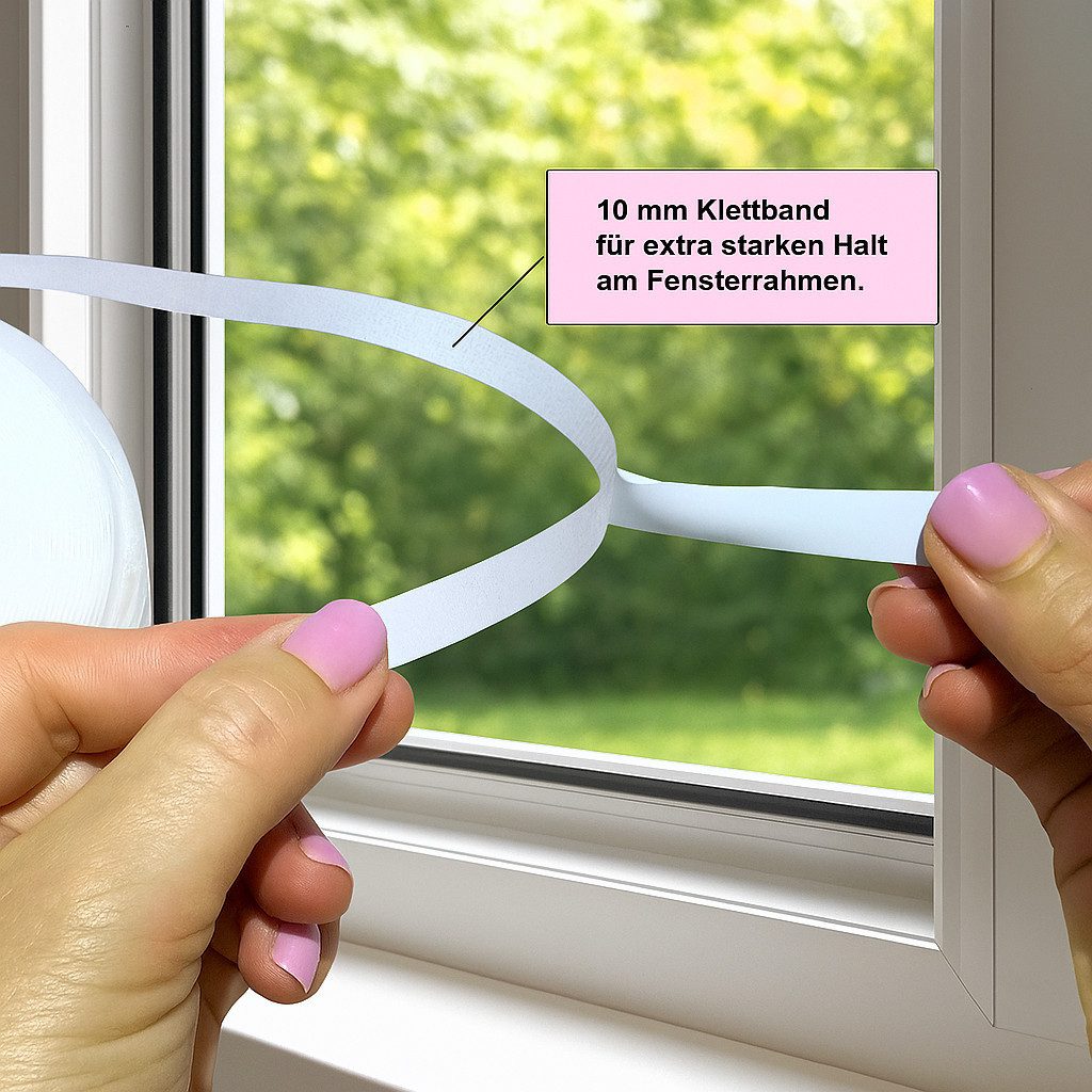 VABIONO Pollenschutzgitter 3x Pollenschutzvlies Insektenschutz für Fenster 130x150cm zuschneidbar, (3er Packung inkl. 2x Klettband, Pollenschutz für Allergiker - sorgt für frische Raumluft), kostenloser Versand