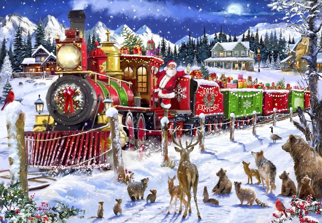 Bluebird Puzzle Puzzle Santa Express Usa, Puzzleteile