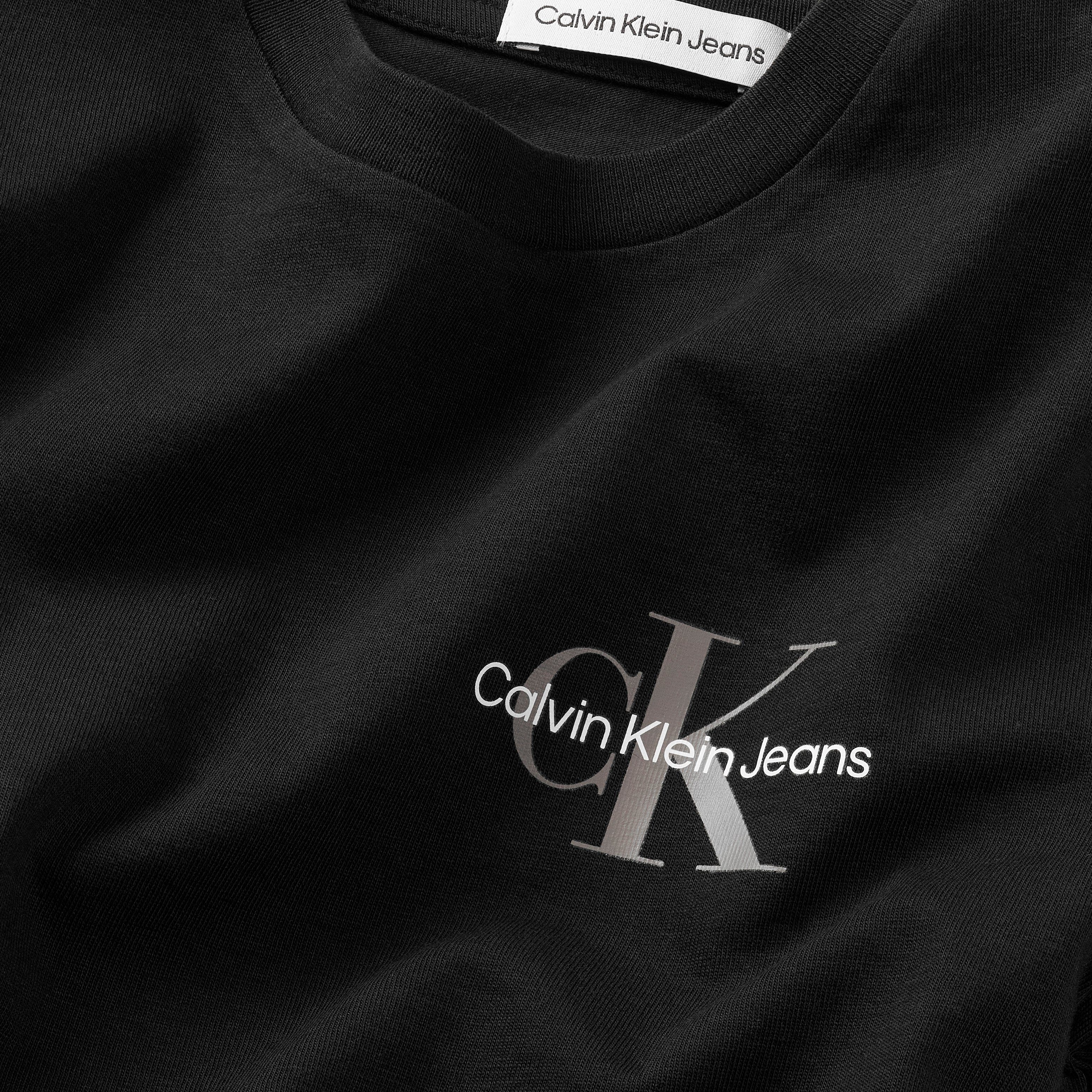 TOP MONOGRAM Jeans Calvin CHEST Black Ck T-Shirt Klein