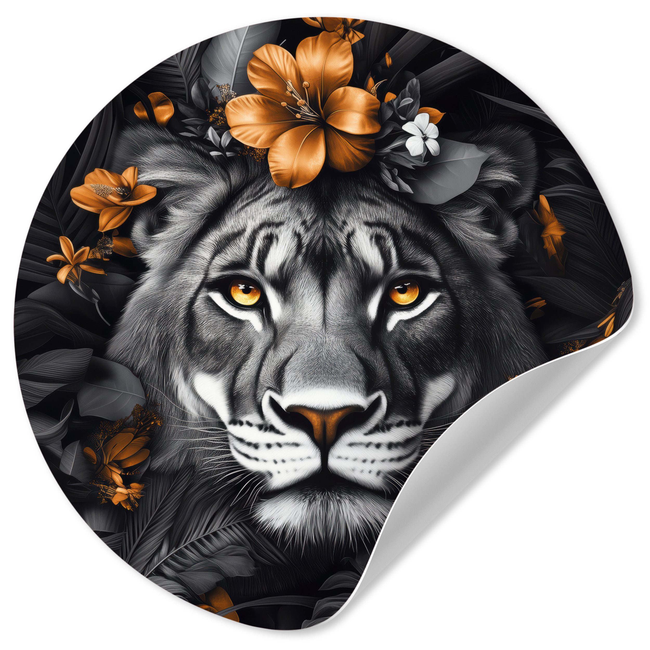 MuchoWow Wandsticker Tiger - Schwarz und günstig online kaufen