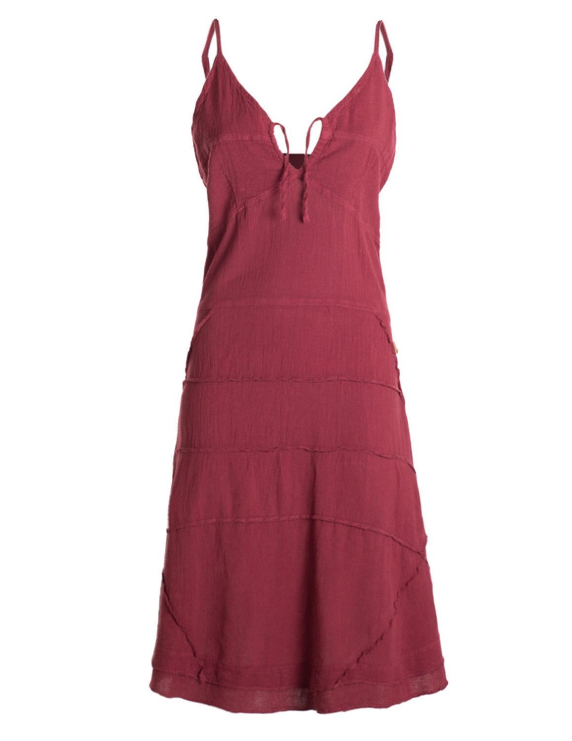 Vishes Sommerkleid Damen Kleid Handgewebt Baumwolle Spaghettiträger Schnürung Alternative Mode, Boho, Hippie, Ethno, Festival