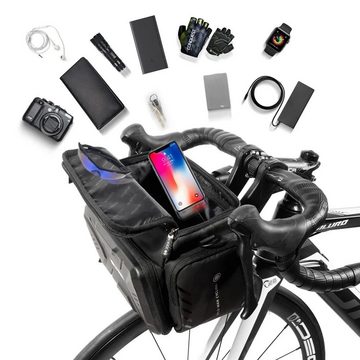 WILDMAN Fahrradtasche 4L Biketasche 4"-7" Fahrradhalter / Tasche mit Lenkerabdeckung, mit Schloss Mountainbike Scooter