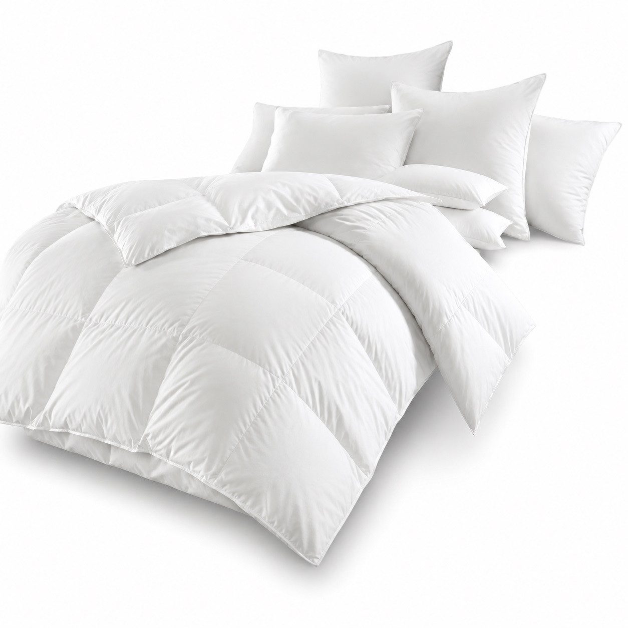 Betten Hofmann 4-Jahreszeitenbett Betten Hofmann Canada Kassetten Daunendecke 4x6 135x200 cm 100% Daunen, Füllung: 100% Daunen, Bezug: 100% Baumwolle, Bestseller, hergestellt in Deutschland, allergikerfreundlich