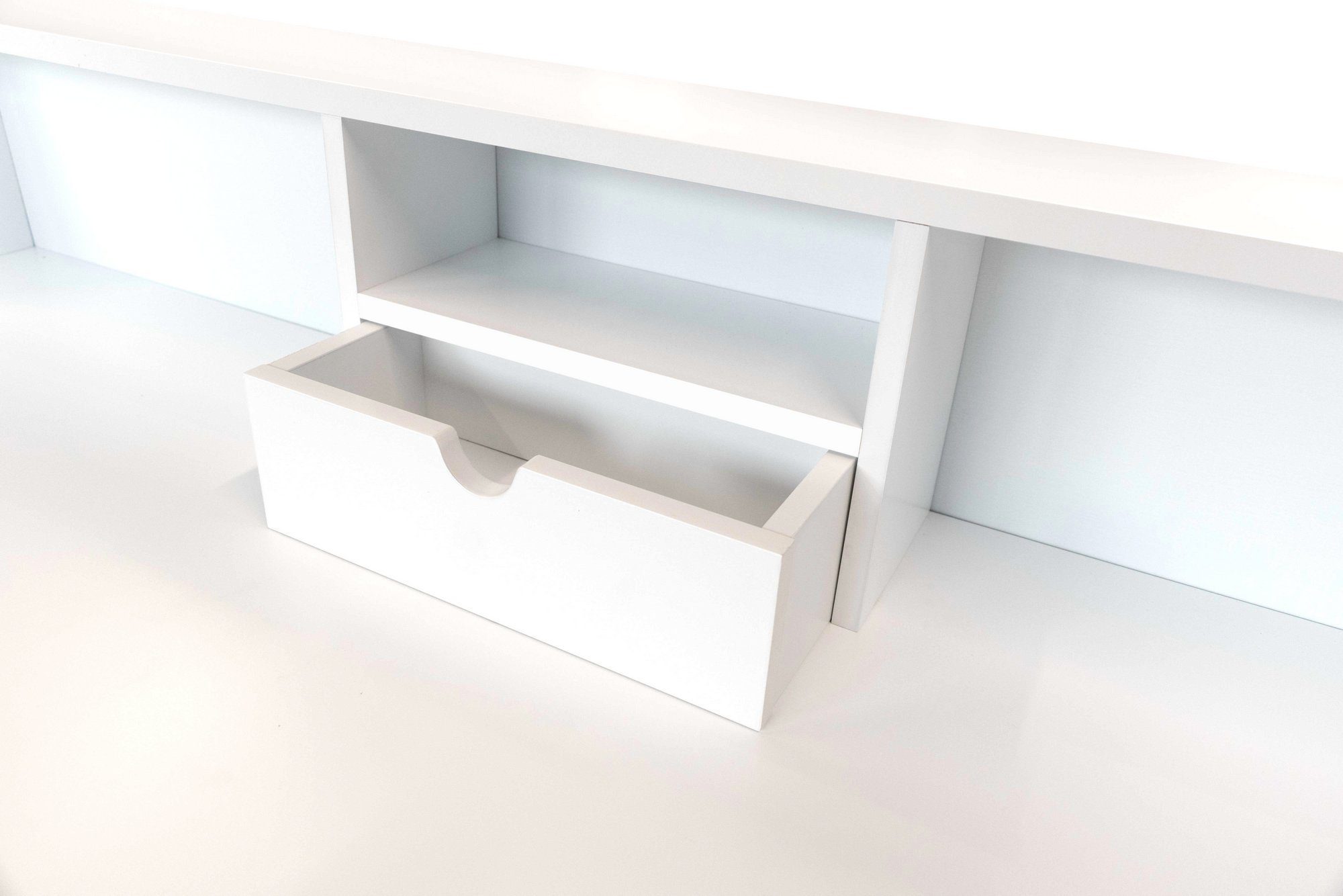 Computertisch Schreibtisch skandinavisch 120cm weiß Badregal osoltus osoltus Design
