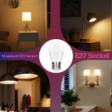 ZMH LED-Leuchtmittel Farbwechsel E27 Lampe RGB Light Bulb 3000k Warmweiß Dimmbar, E27, 2 St., 3000k, Mit Fernbedienung 4 Dynamic