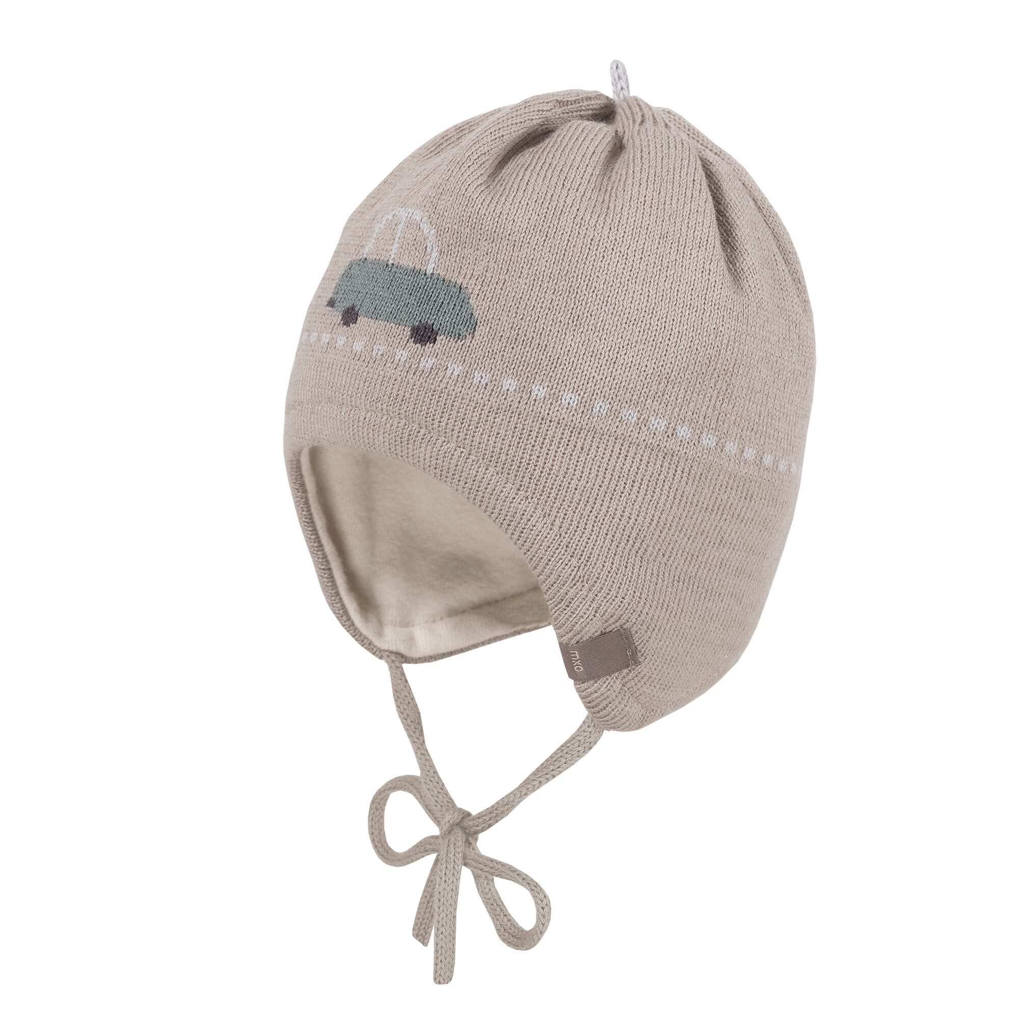 MAXIMO Strickmütze BABY BOY-Mütze, ausgenäht Jaquard Auto (1-St)