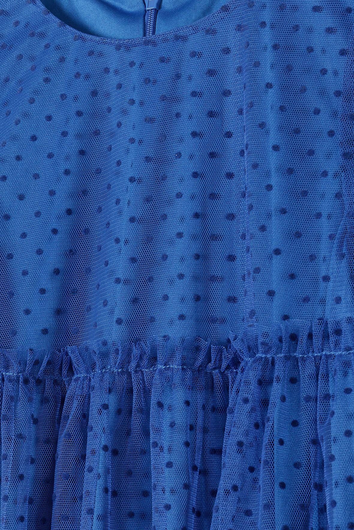 Tupferbeflockung mit Partykleid (3-14y) MINOTI Blau