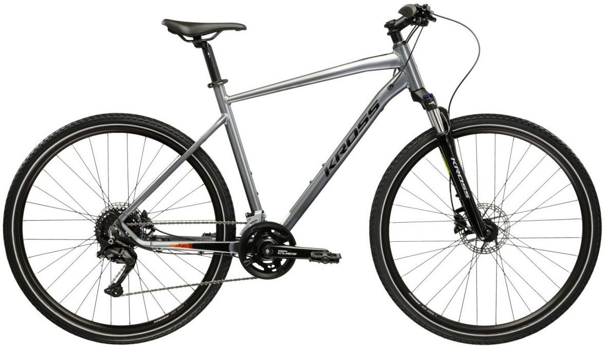 Kross Crossrad Crossrad Herren 28" Evado 5.0 grau 18 Gänge, 18 Gang Shimano CUES U3020 Schaltwerk, Kettenschaltung