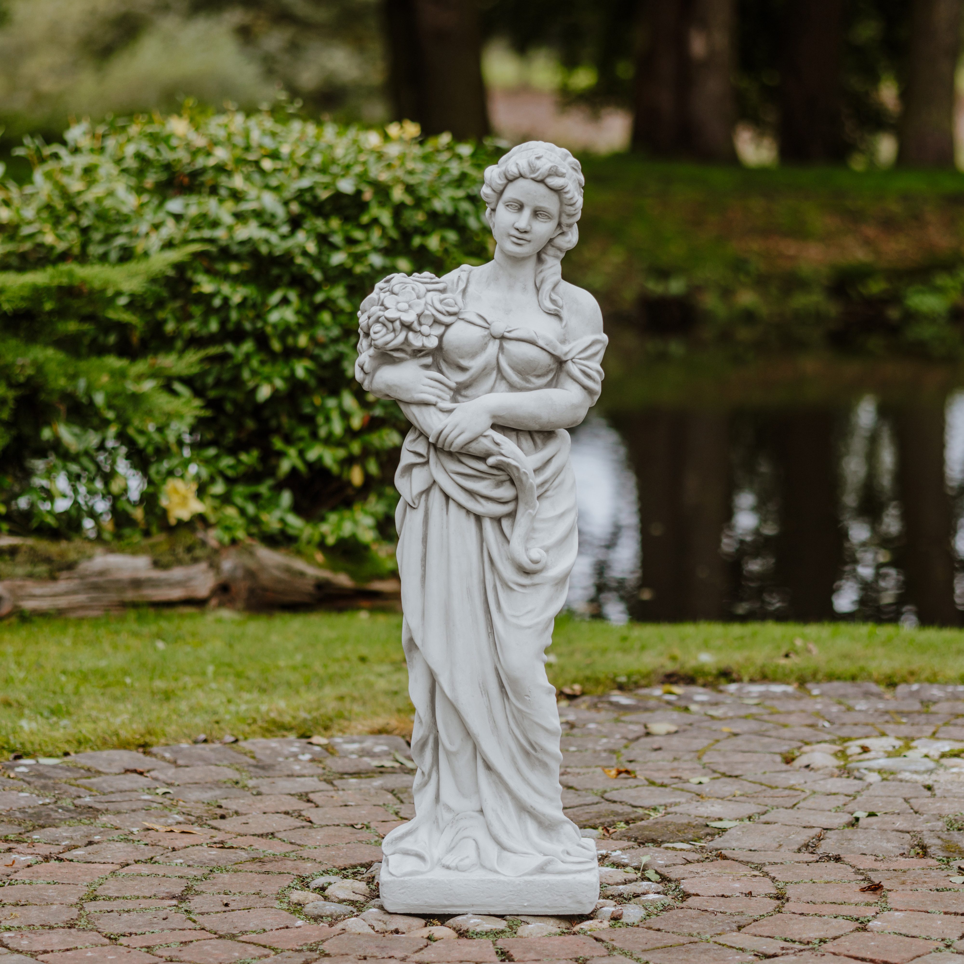 gartendekoparadies.de Gartenfigur Statue der griechischen Göttin Leto, H. 116 cm, 100 kg, Frostsicher