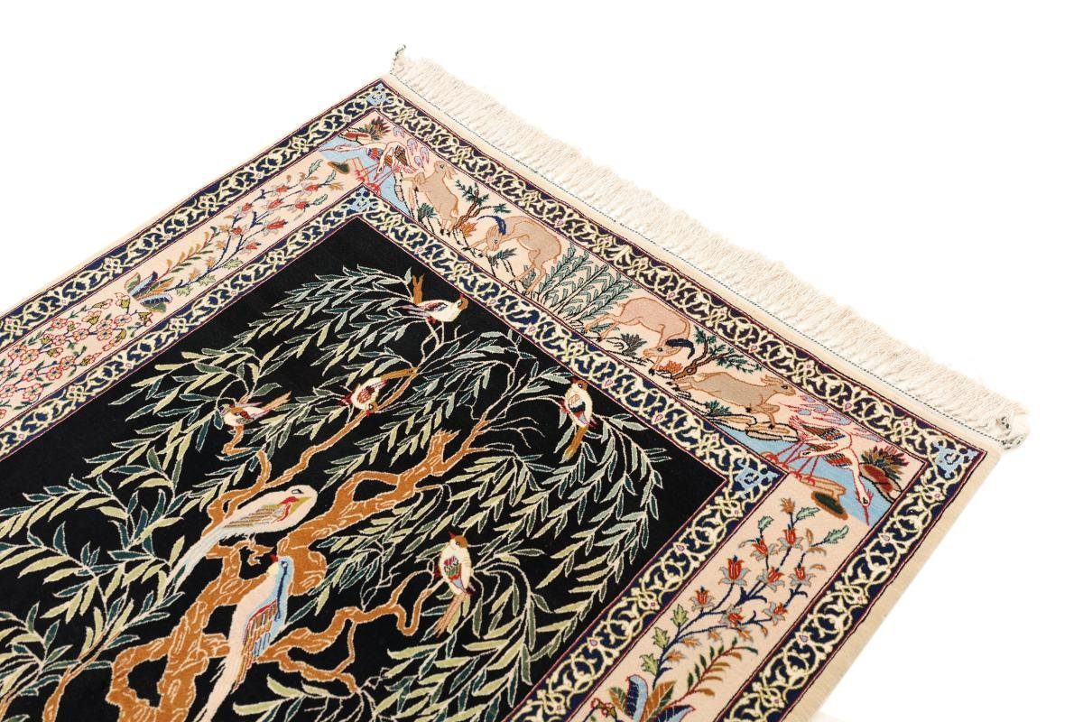 Orientteppich Isfahan Seidenkette 100x157 Nain 6 rechteckig, Orientteppich, Höhe: mm Trading, Handgeknüpfter