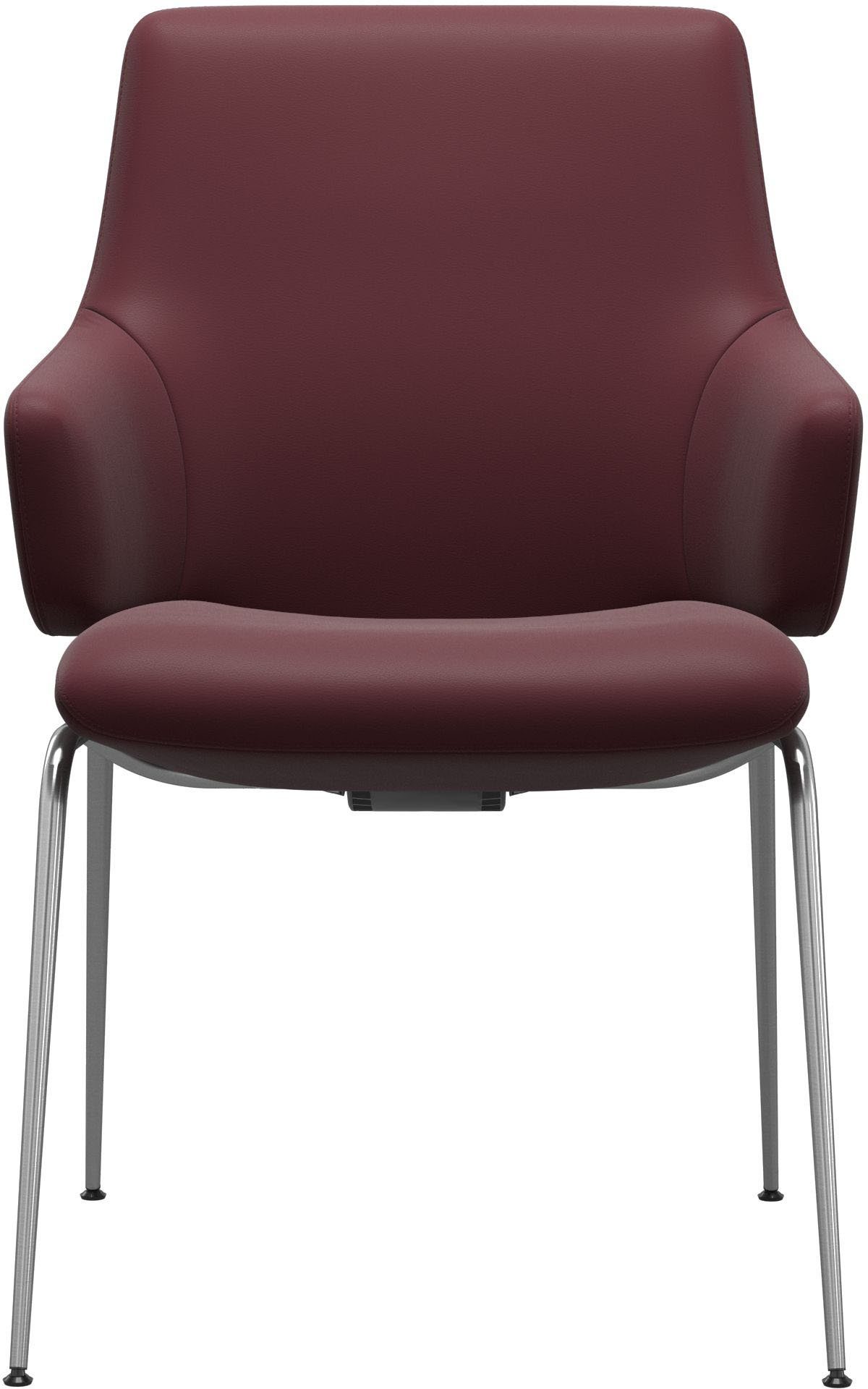 Stressless® Polsterstuhl Laurel, Low Back mit Armlehne, Größe L, mit Beinen aus Stahl in Chrom glänzend