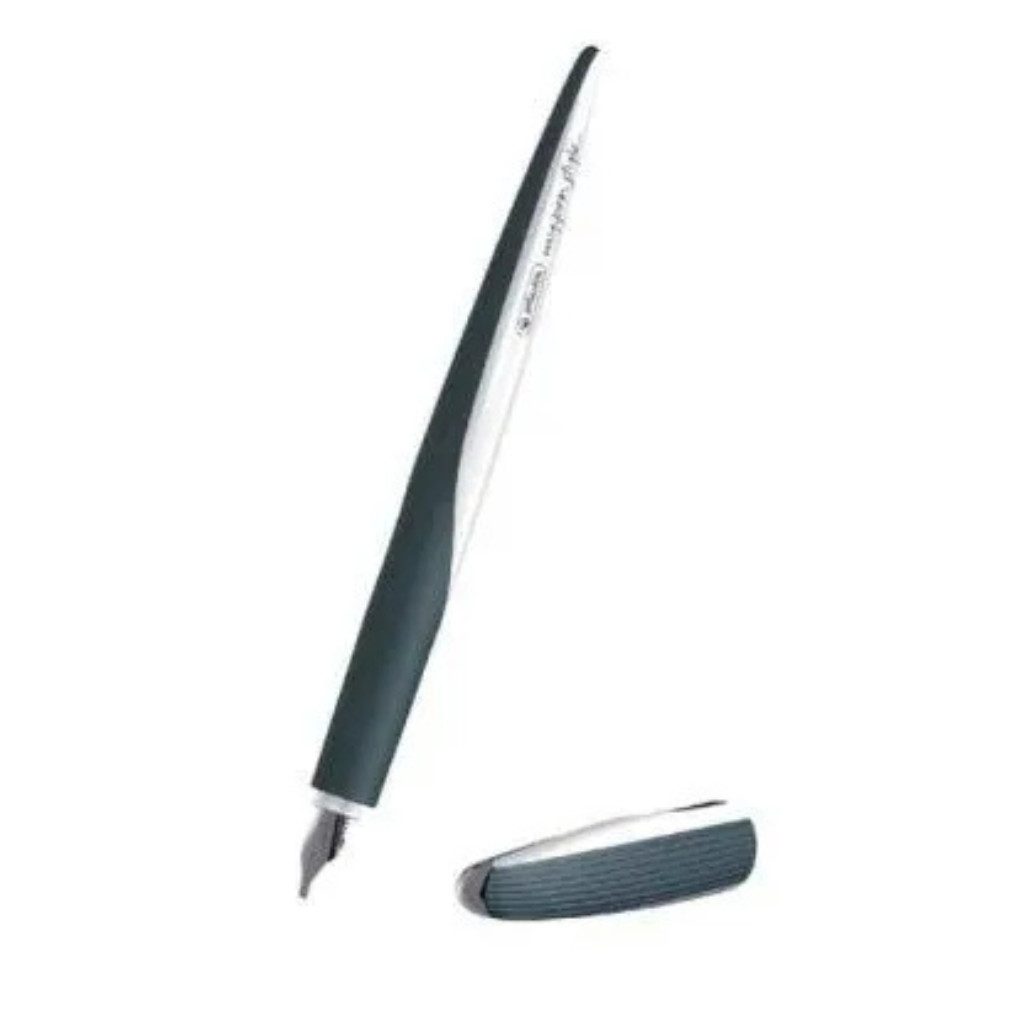 Herlitz Füllfederhalter HERLITZ Geschenkset Nicewriter Dark Shale, (Packung, 1-tlg., my-pen style), Inkl. 3 Kalligrafie-Spitzen