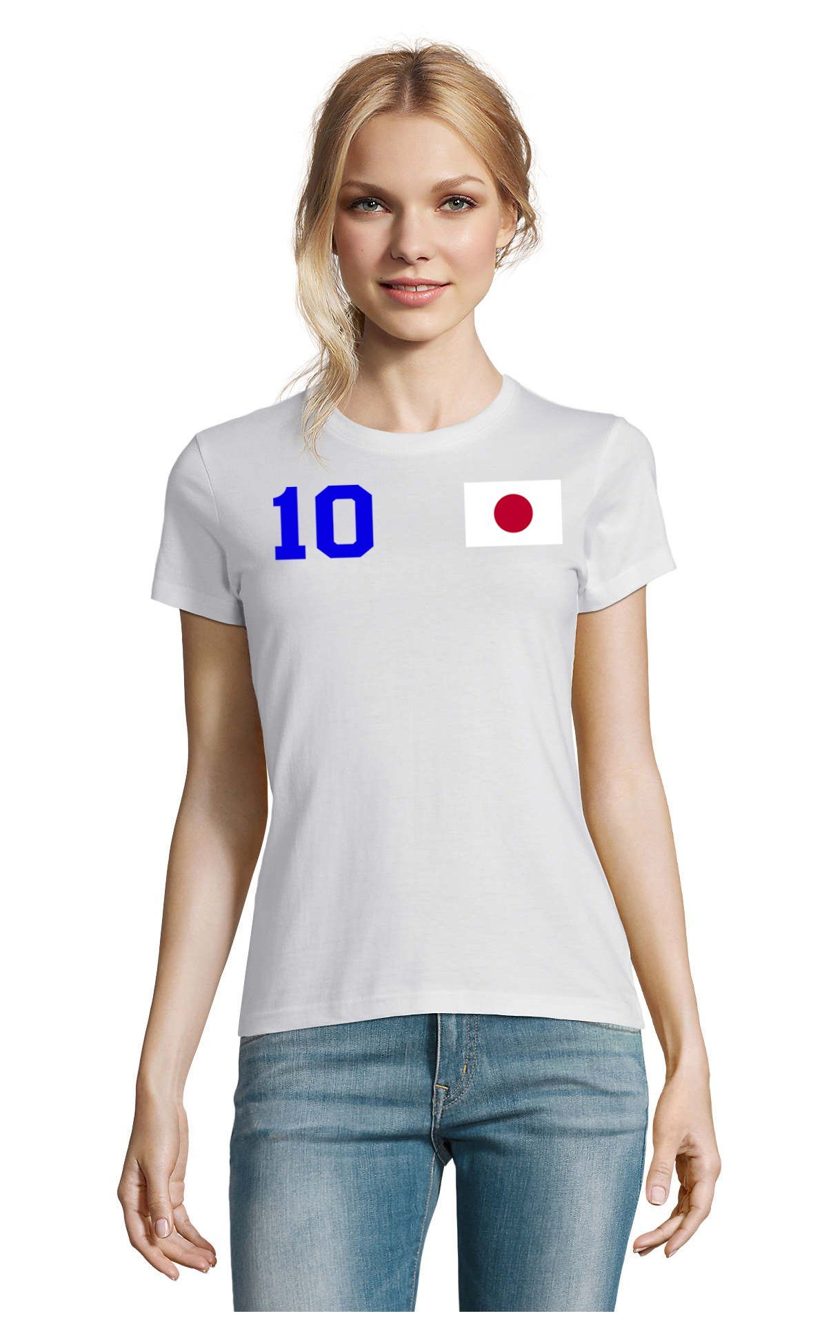 Blondie & Brownie T-Shirt Damen Japan Asien Sport Trikot Fußball Weltmeister Meister WM