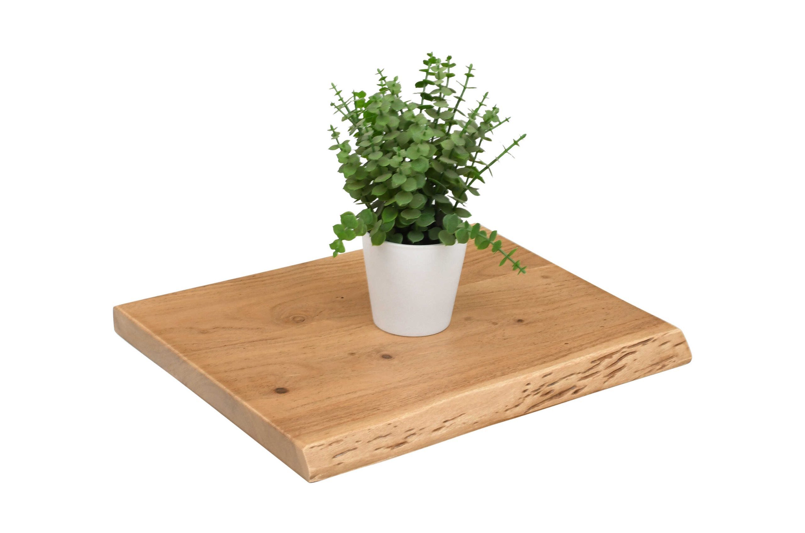 SAM® Arbeitsplatte Emi, Arbeitsplatte für Heimwerker, einseitige Baumkante, Akazienholz