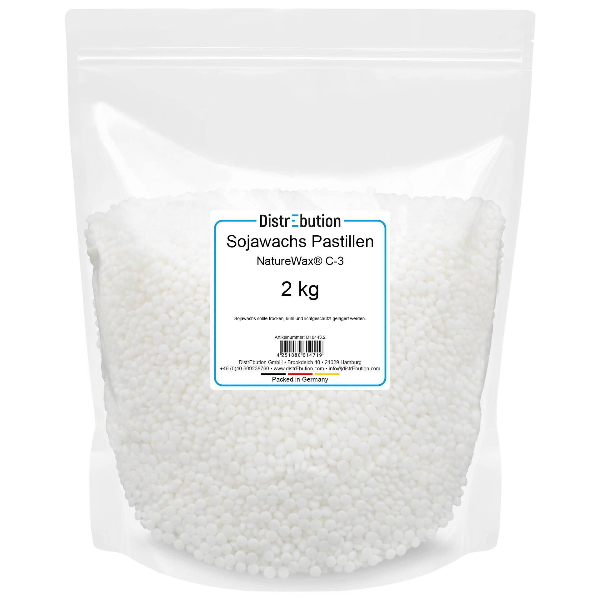 Bastelnaturmaterial Sojawachs Kerzenwachs, 1-20kg Pastillen, Natürliche Behälterkerzen