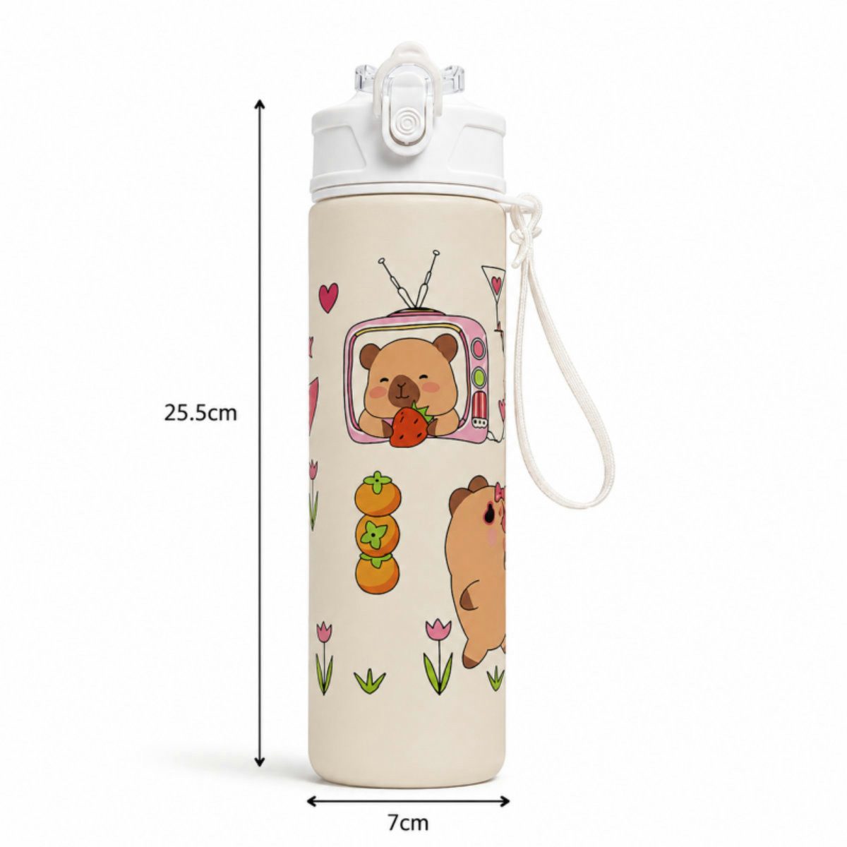 WS-Trend Trinkflasche Capibara Capybara Sportflasche Wasserflasche Trinkflasche Flasche, 800 ml