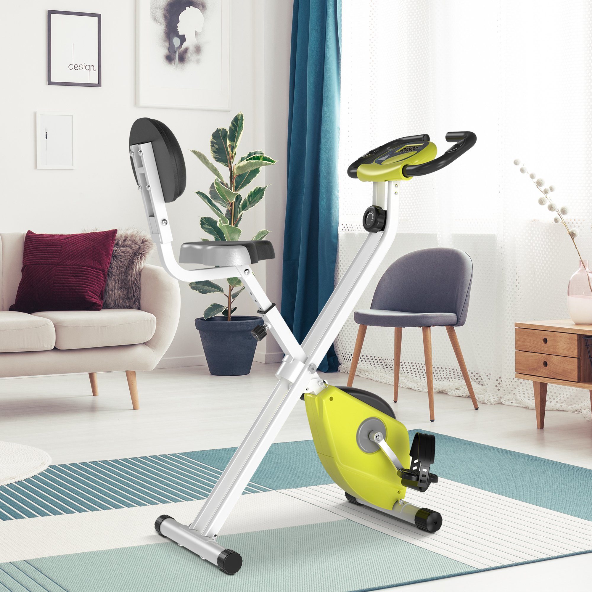 HOMCOM Heimtrainer Fahrradtrainer mit Magnetwiderstand