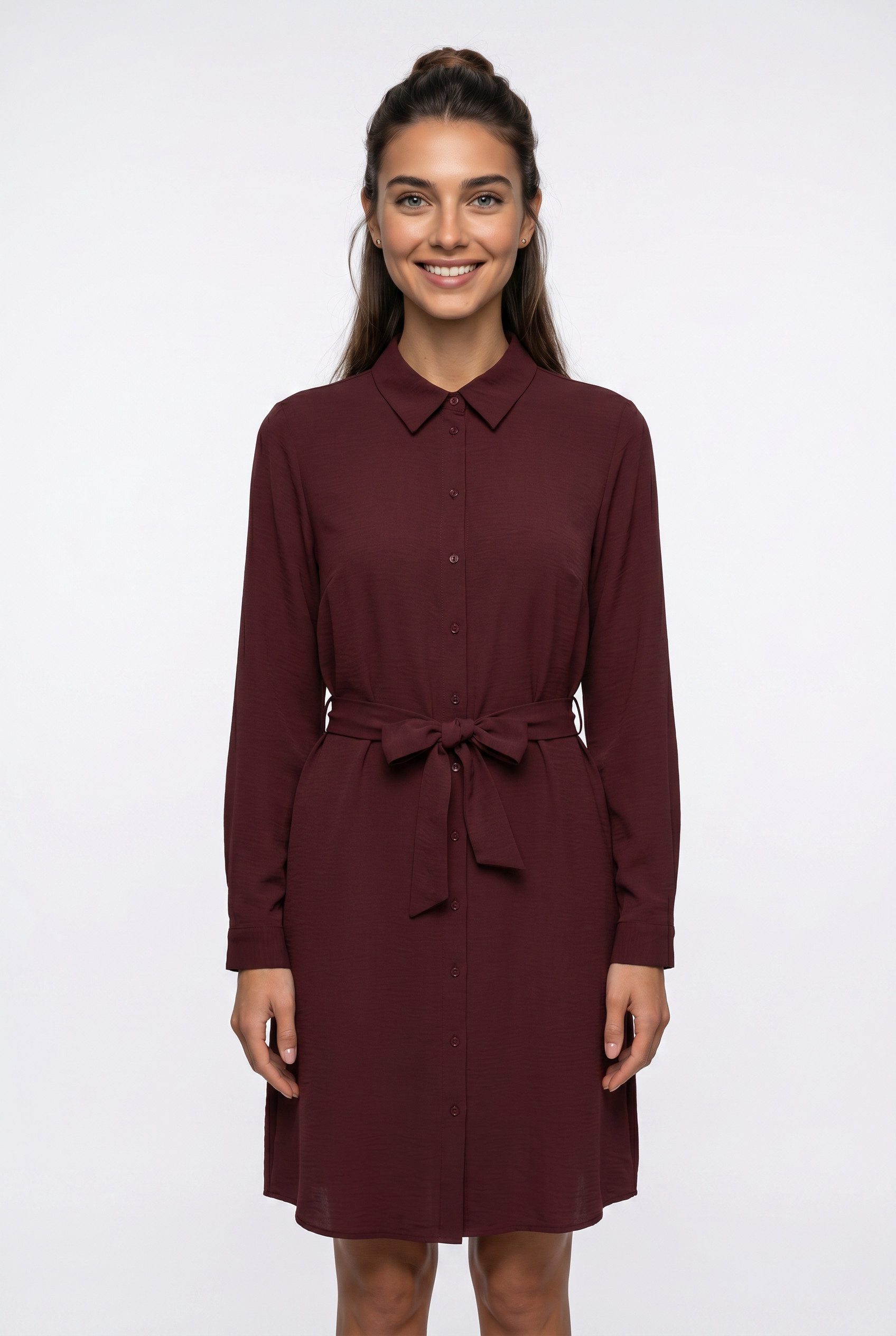Midikleid VMESME LS CALF SHIRT DRESS WVN GA