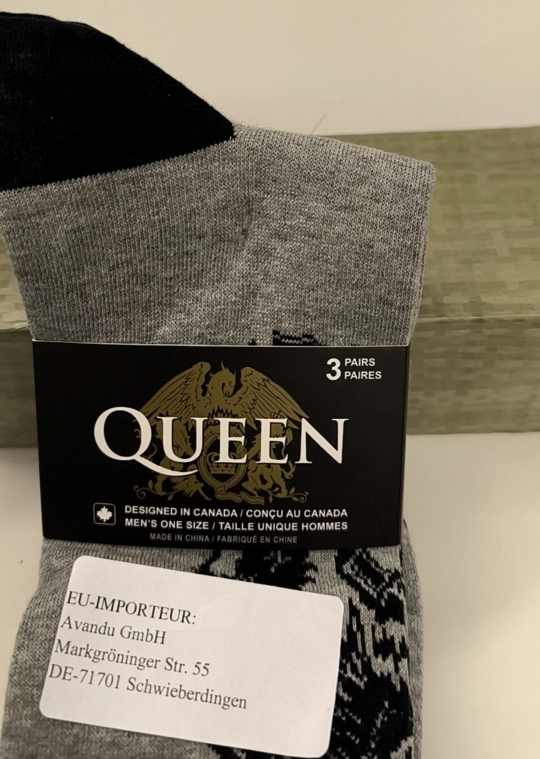 Perri's Socks Freizeitsocken Socke Queen Fanartikel Wappen in 40-46 (3 Paare)