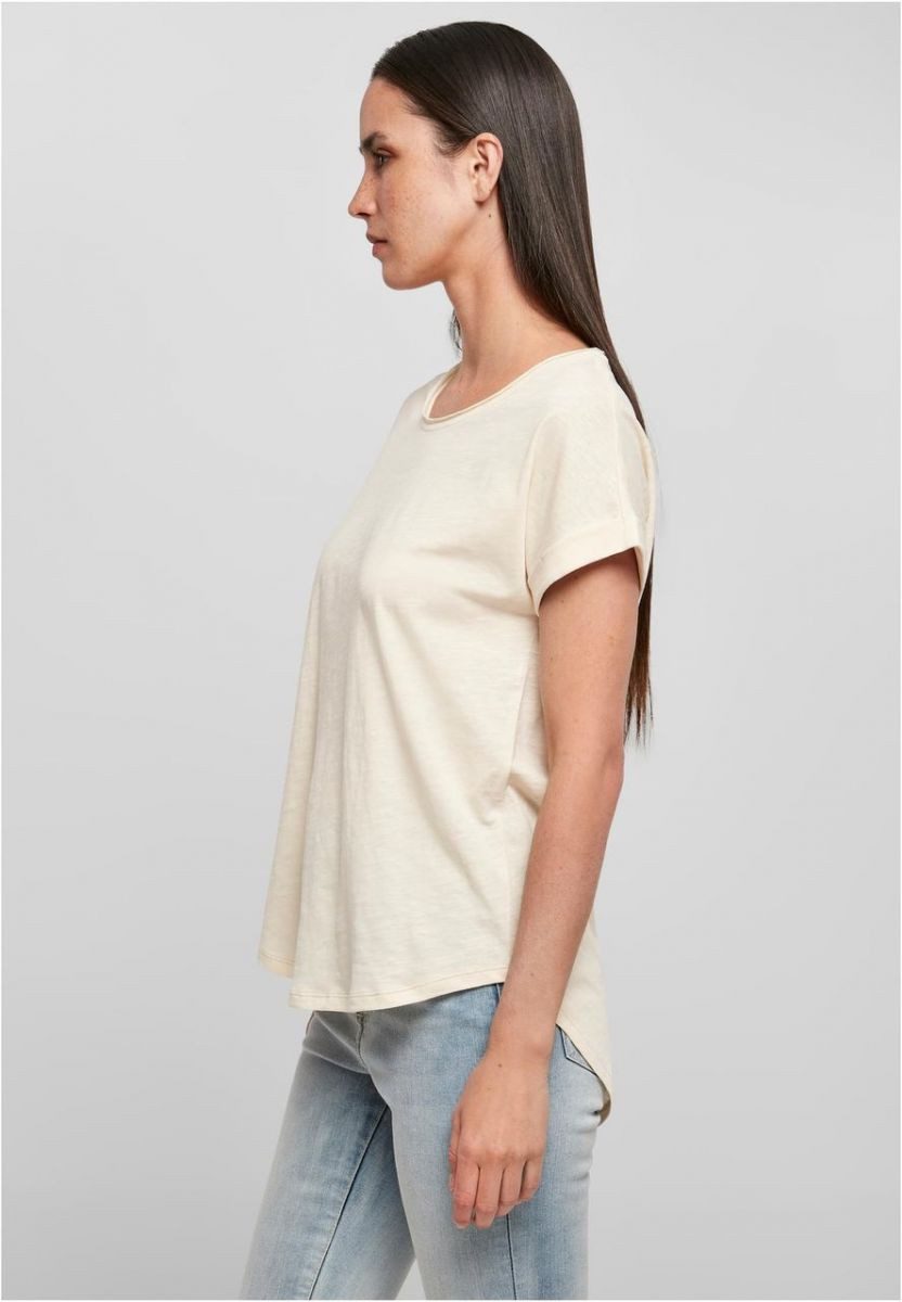 Build Your Brand Rundhalsshirt Damen Long Slub Tee / Hinten extra lang geschnitten – Bild 4 von 5