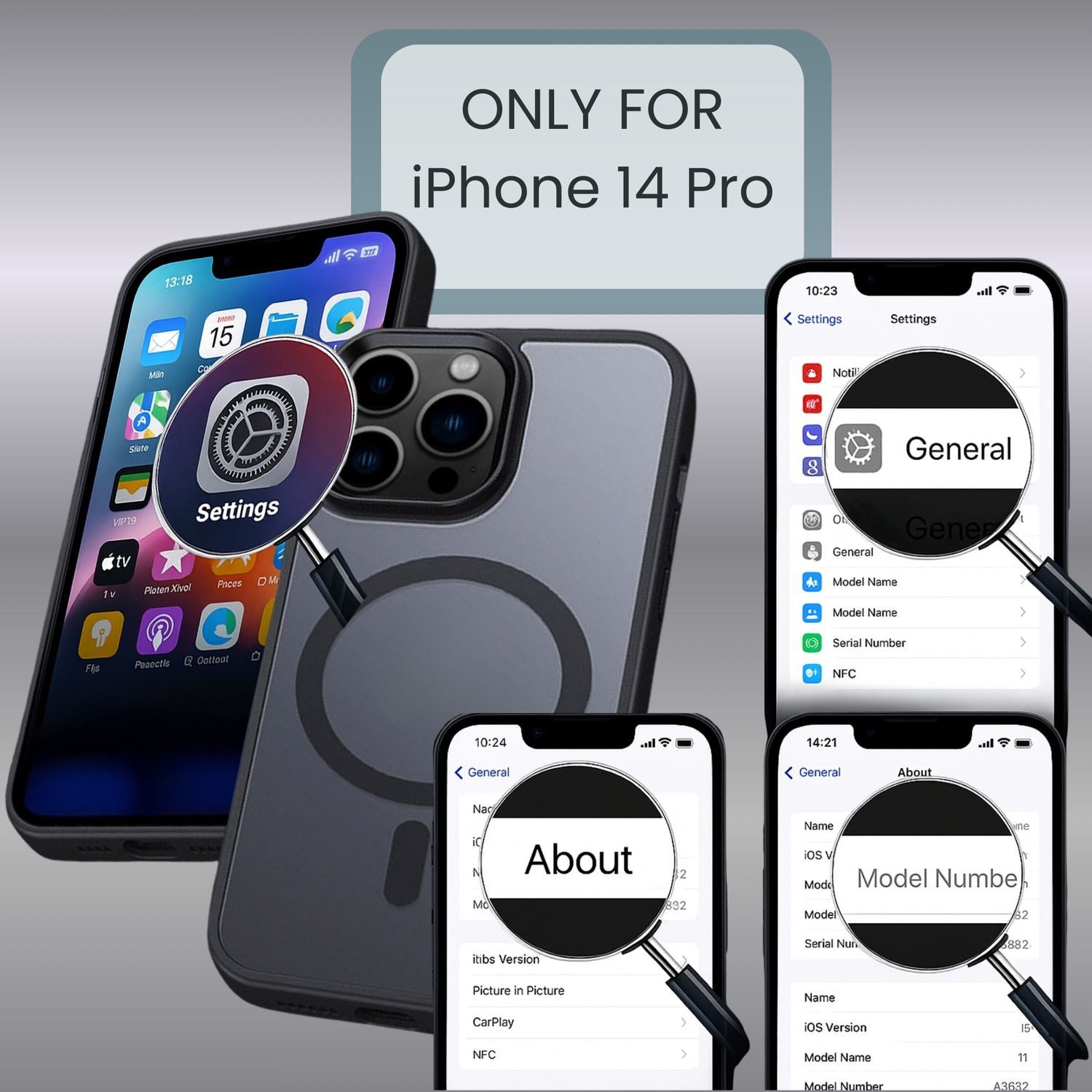 Cadorabo Handyhülle für Apple iPhone 14 PRO Hülle Apple iPhone 14 PRO, Hülle kompatibel mit Magsafe Schutzhülle