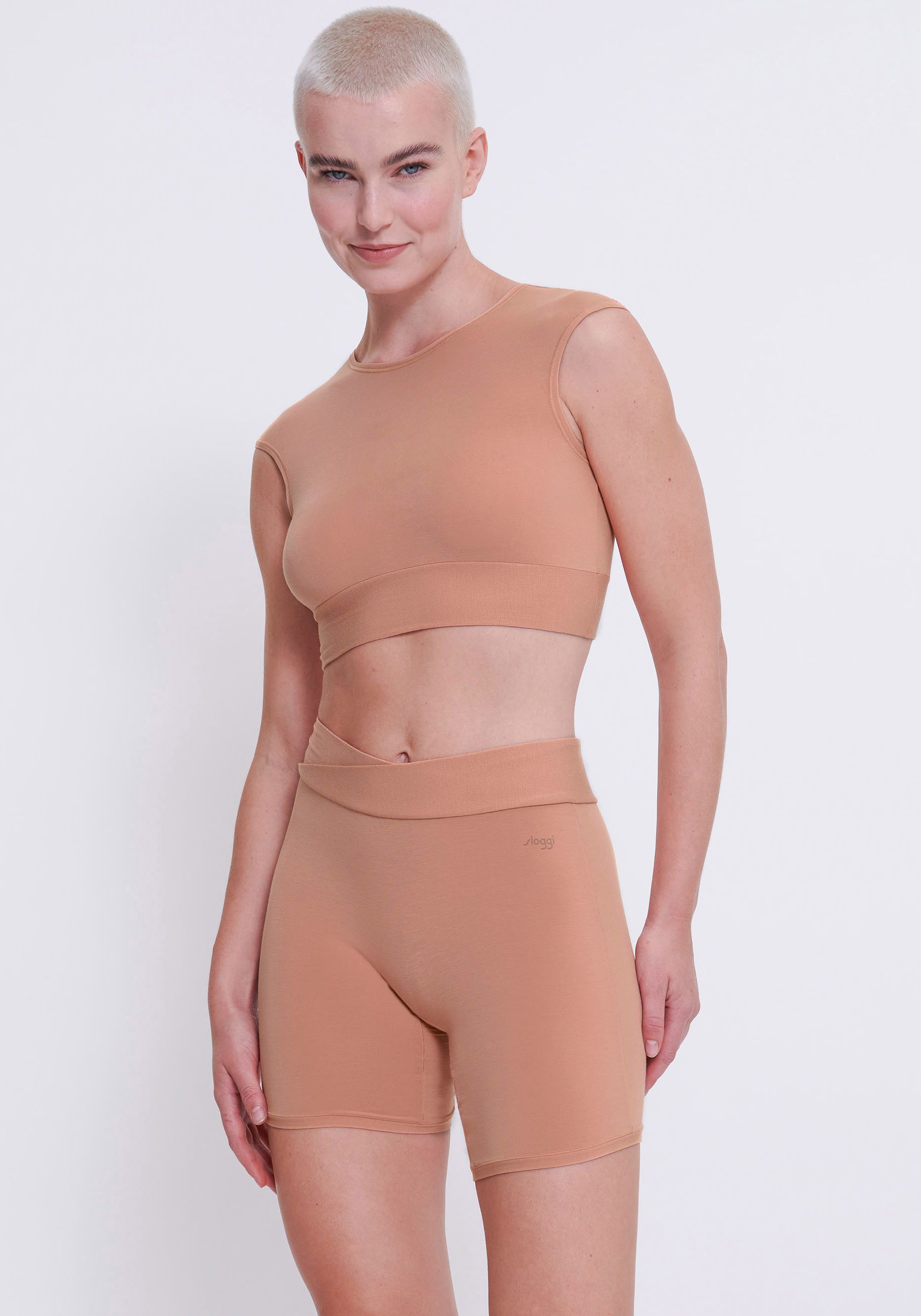 sloggi Crop-Top GO Allround One Size, geripptes Unterbrustband, atmungsaktiv, super weich