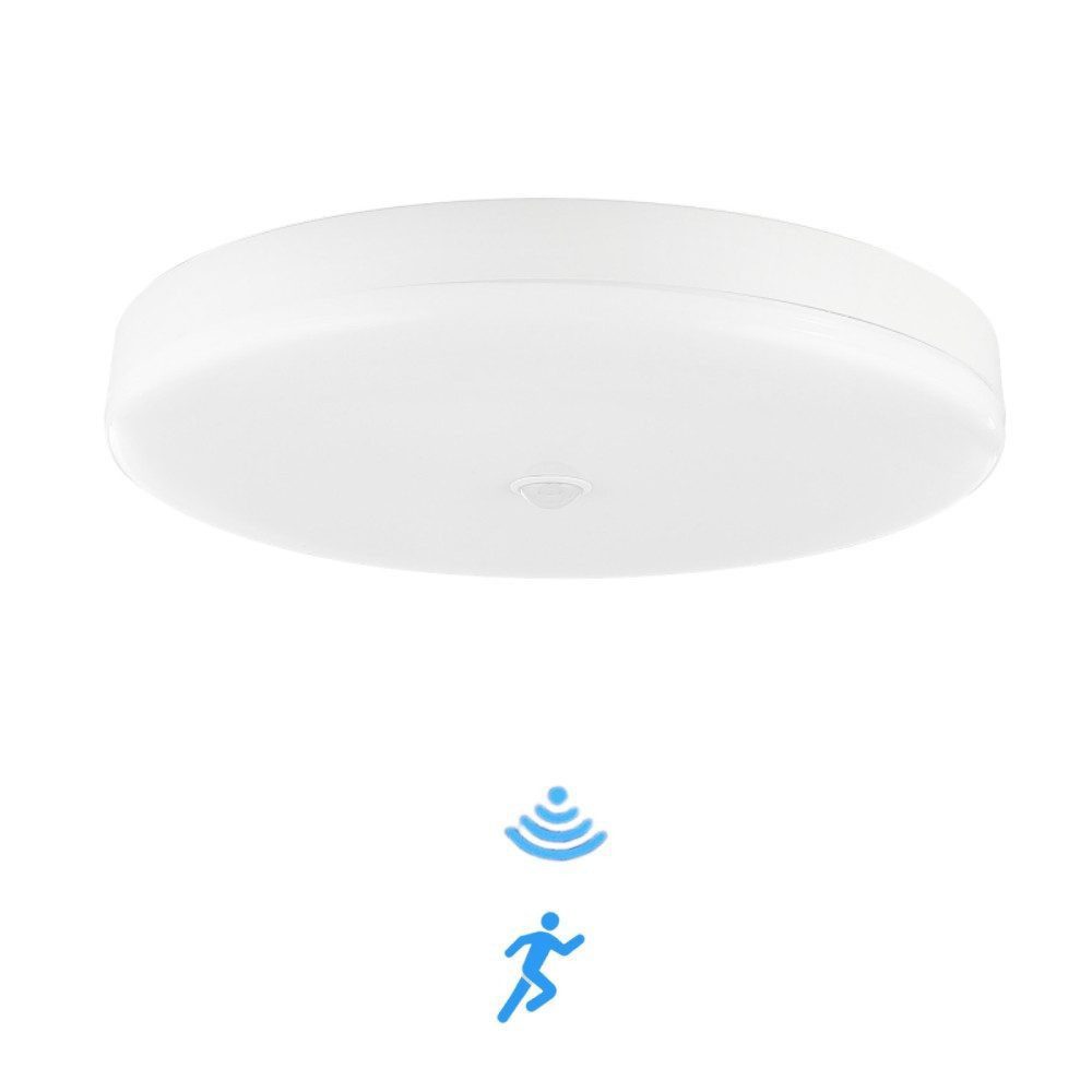 WILGOON Deckenleuchte LED Deckenleuchte Deckenlampe mit Bewegungsmelder Bewegungssensor, LED fest integriert, Kaltweiß, Rund LED Deckenleuchte Flach für Balkon Flur Garage Treppe Gang