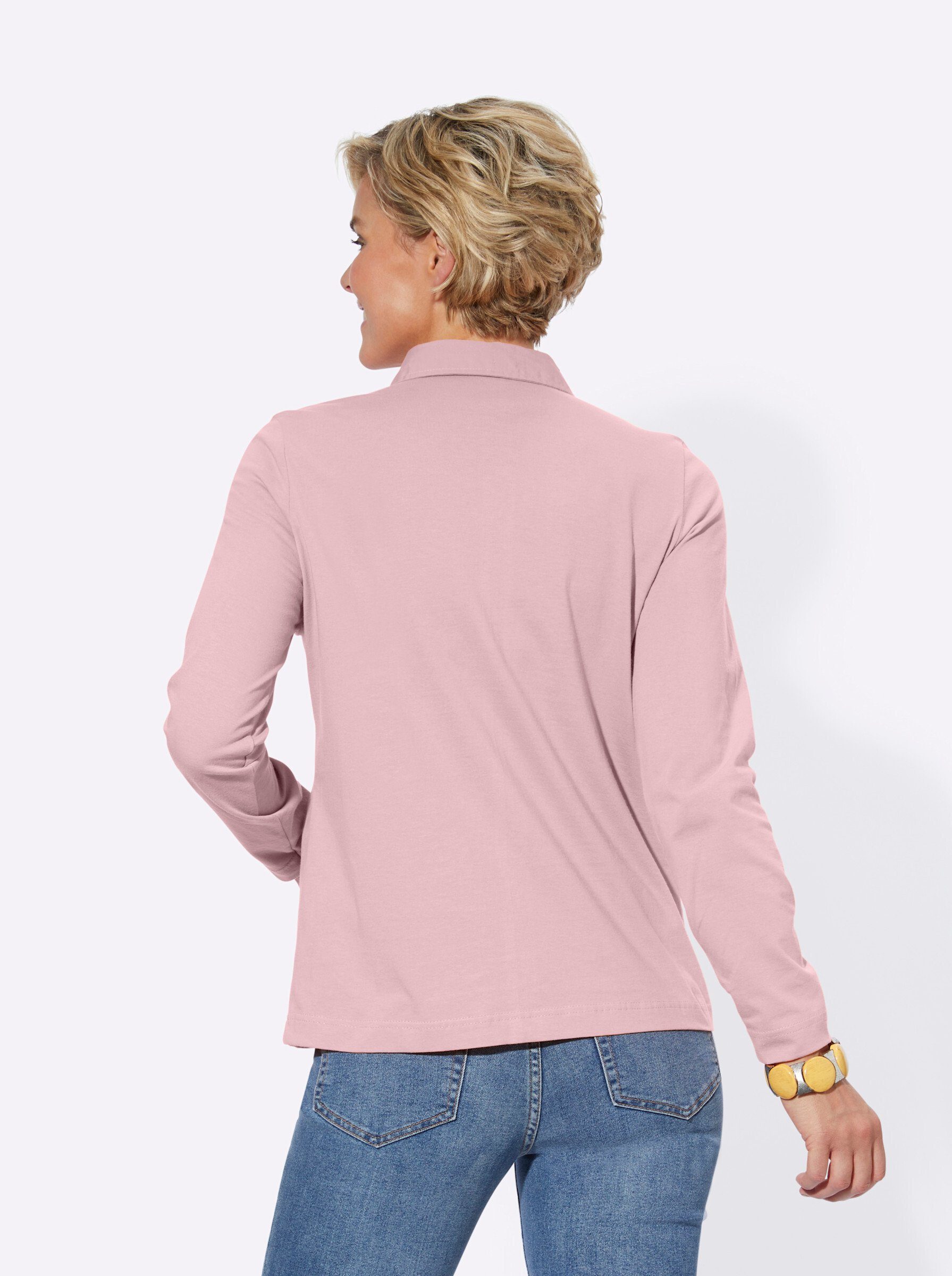 Casual Looks Langarm-Poloshirt "Poloshirt", (1 tlg.) günstig online kaufen