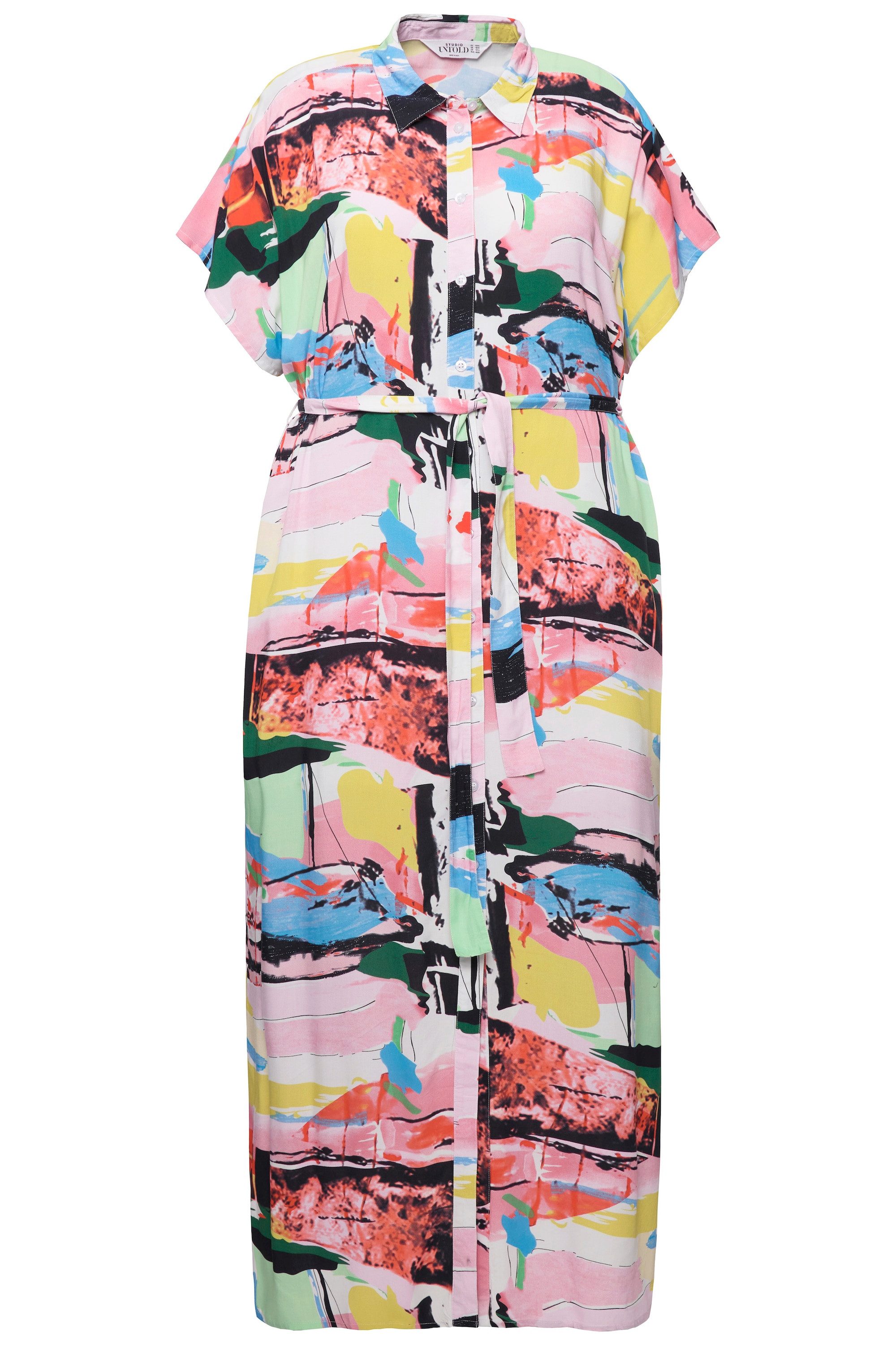 Studio Untold Hemdblusenkleid Hemdblusen-Maxikleid oversized Color-Print günstig online kaufen