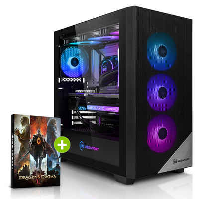 Megaport Gaming-PC (AMD Ryzen 7 7700 x3.8 GHz 7700, GeForce RTX 4070 Super, 32 GB RAM, 1000 GB SSD, Luftkühlung, OHNE Betriebssystem)