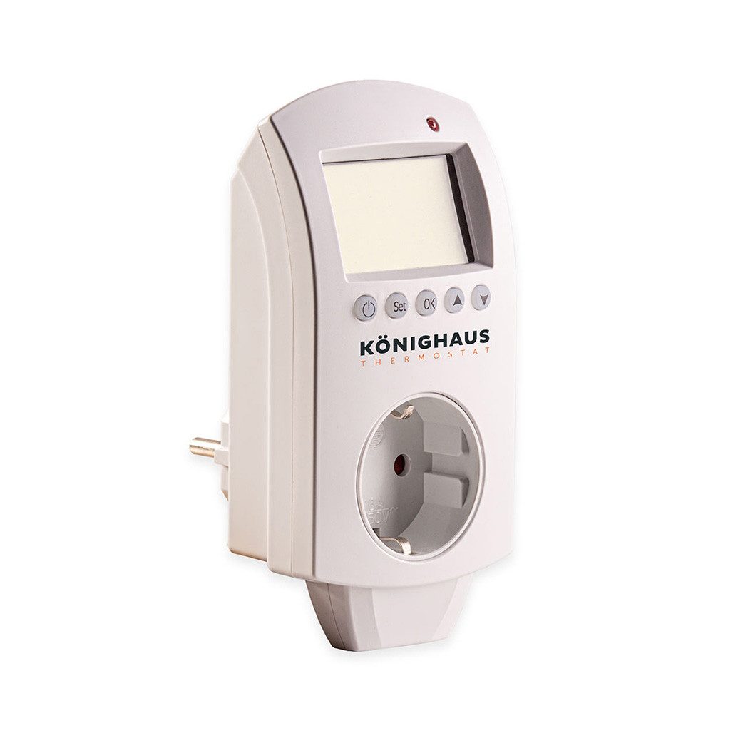 Könighaus Raumthermostat Steckdosenthermostat, max. 230 V, elektronisch, Einfache Temperaturregelung