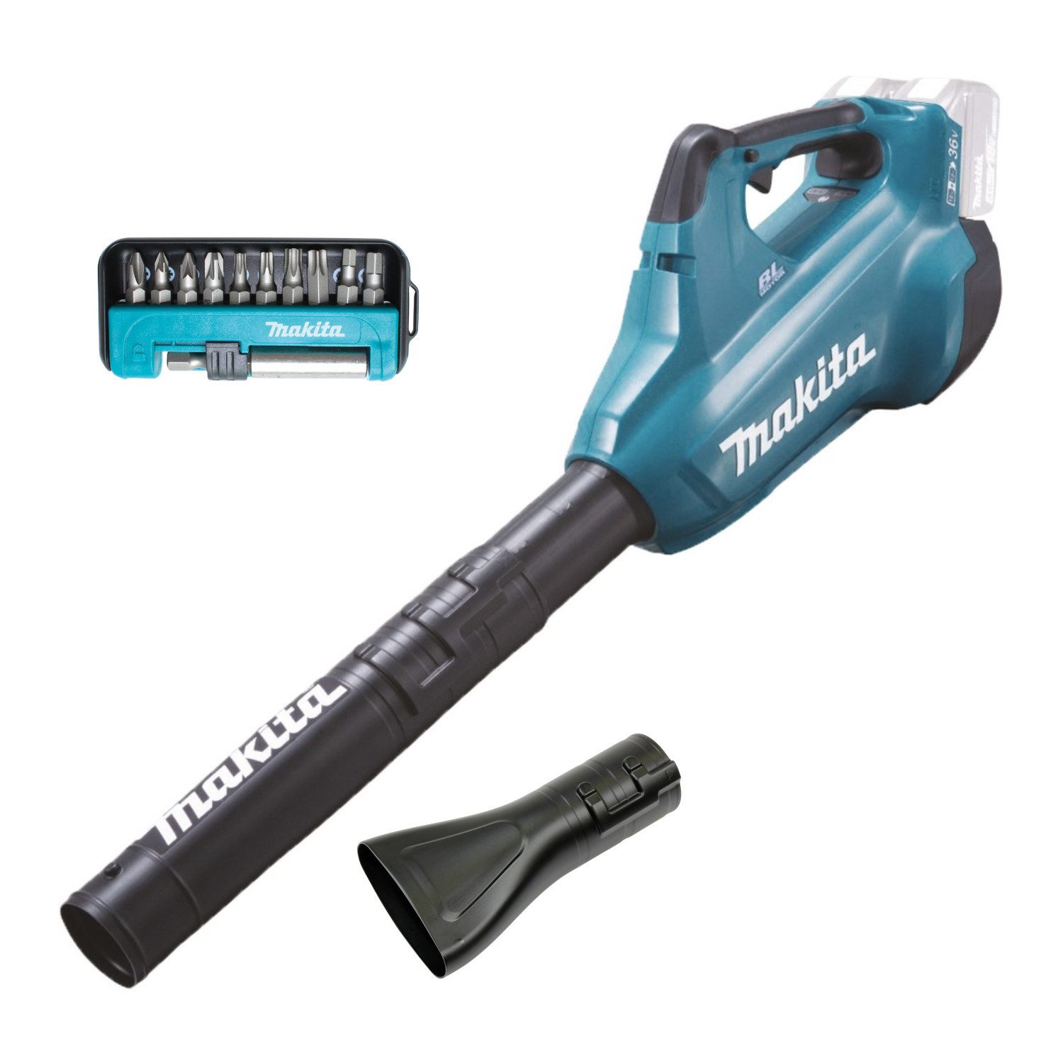 Makita Akku-Gebläse Makita Akku-Gebläse DUB362Z 18V + Bit-Set 11-tlg. D-65006