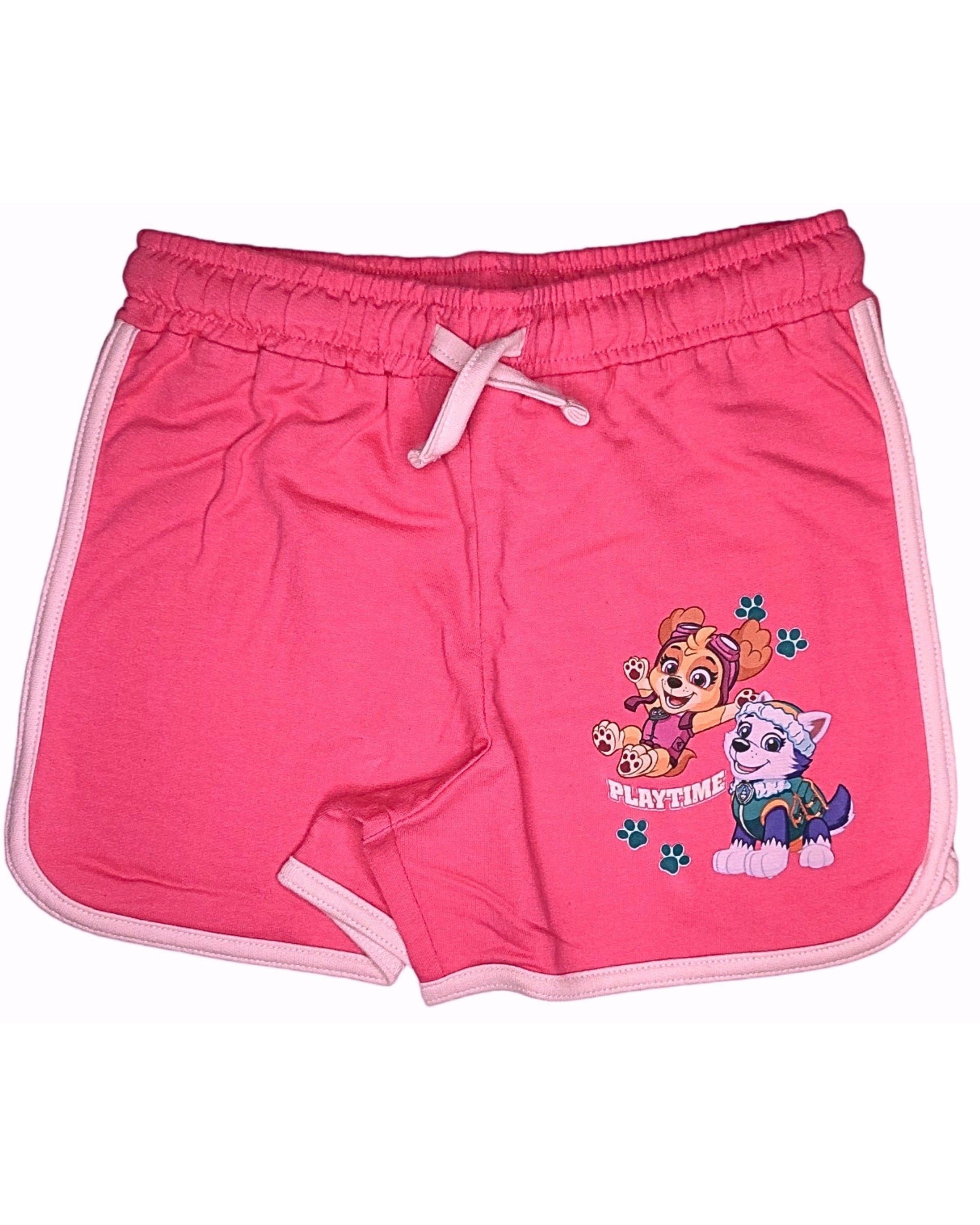 PAW PATROL Shorts Skye & Everest - Playtime Mädchen kurze Hose aus Baumwolle Gr. 98 - 128 cm Pink