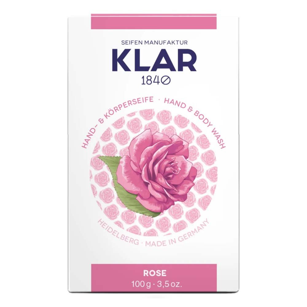 Klar Seife Handseife Hand- und Körperseife - Rose 100g
