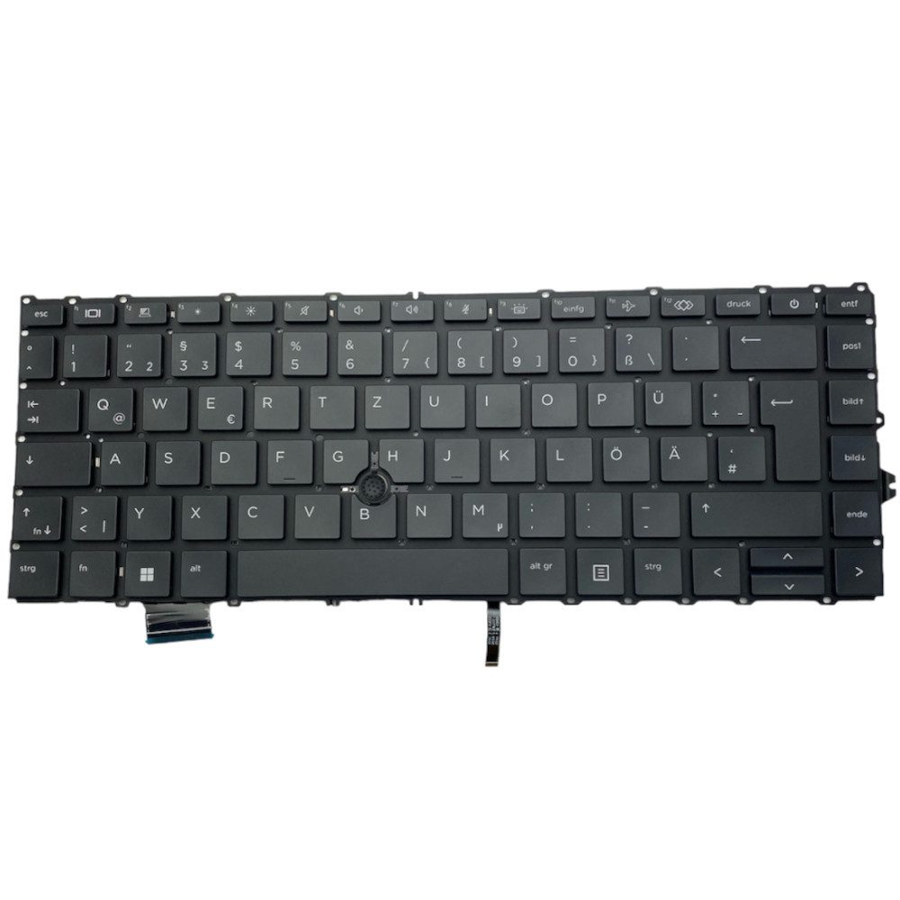 Trade-Shop Ersatzteil passend für HP ZBook Firefly 14 G7 14 G8 Tastatur (Tastenbelegung: Deutsch, QWERTZ / Farbe: Schwarz / mit Trackpoint)