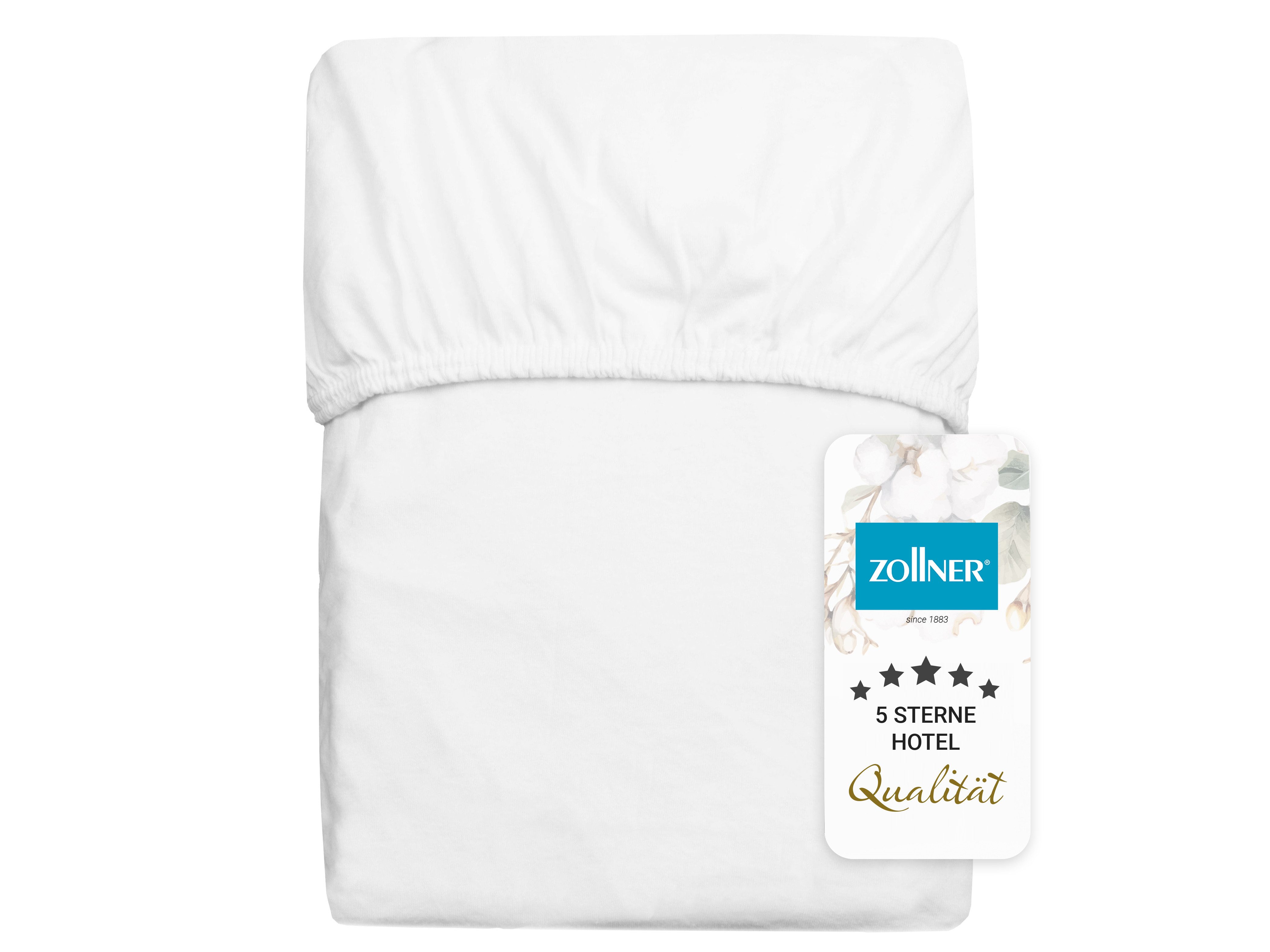 ZOLLNER Spannbettlaken, Jersey, Gummizug: rundum, (1 günstig online kaufen