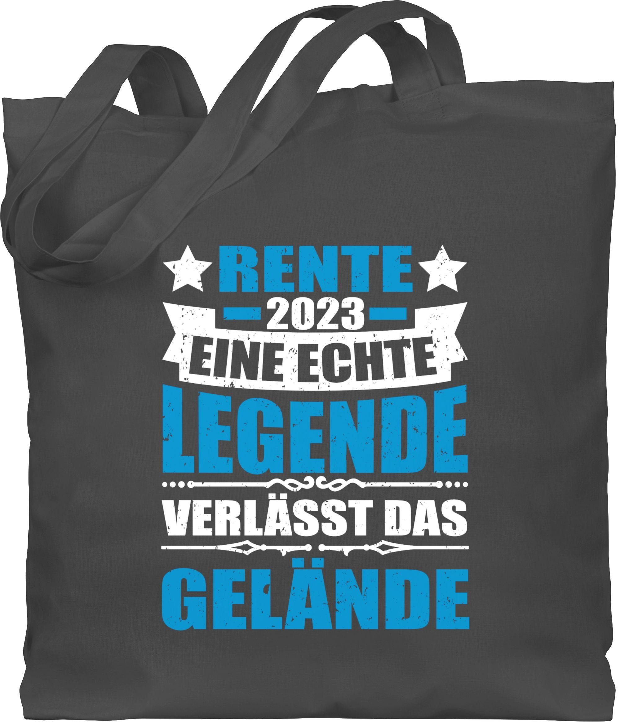 Gelände Rentner 2 verlässt Dunkelgrau Geschenk Legende blau/weiß, eine Umhängetasche - echte 2023 Rente Shirtracer das