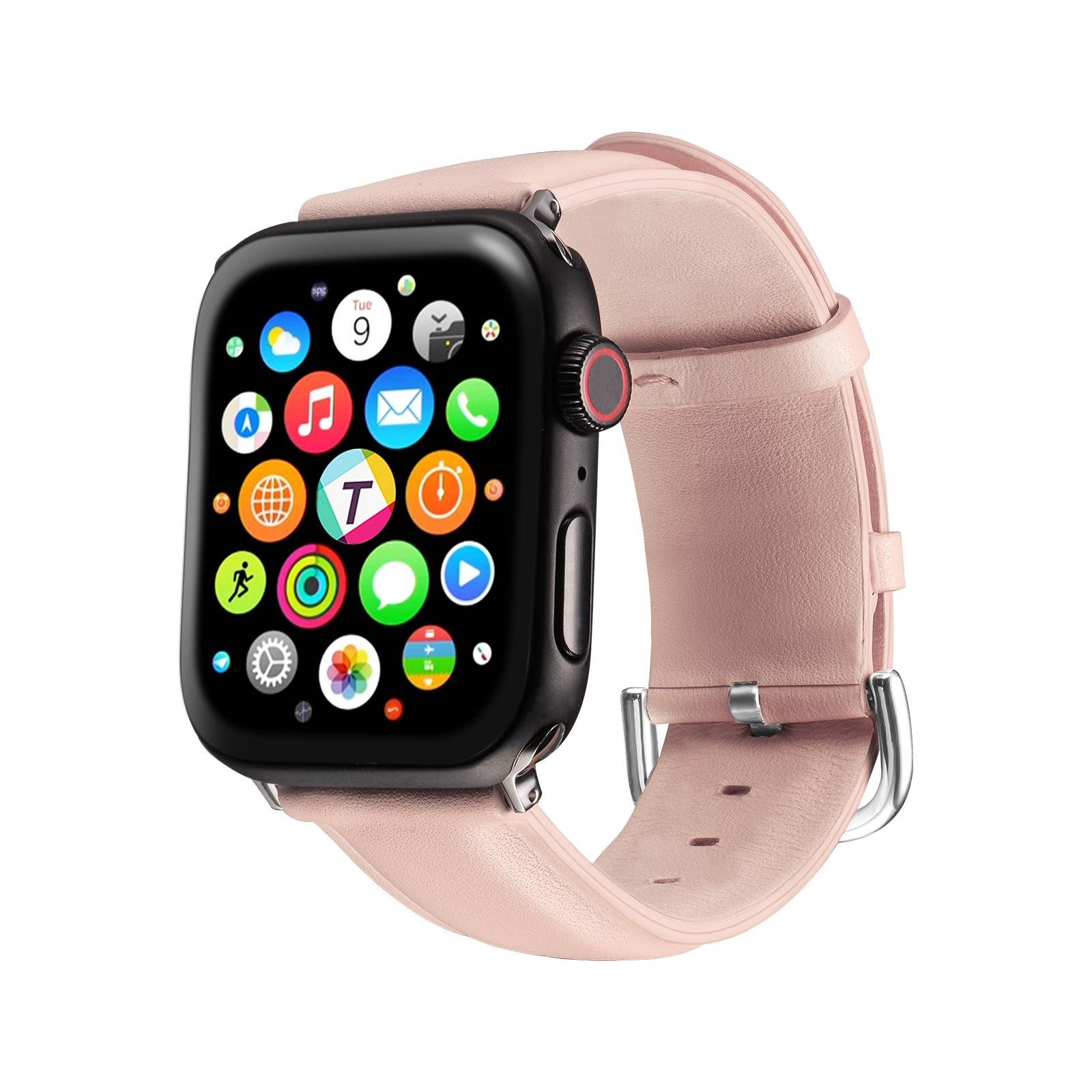 CoolGadget Smartwatch-Armband Fitnessarmband aus echtem Leder, für Apple Watch 1 - 4 / 5 / 6 / 7 / 8 / 9 / SE / Ultra 42 44 45 mm