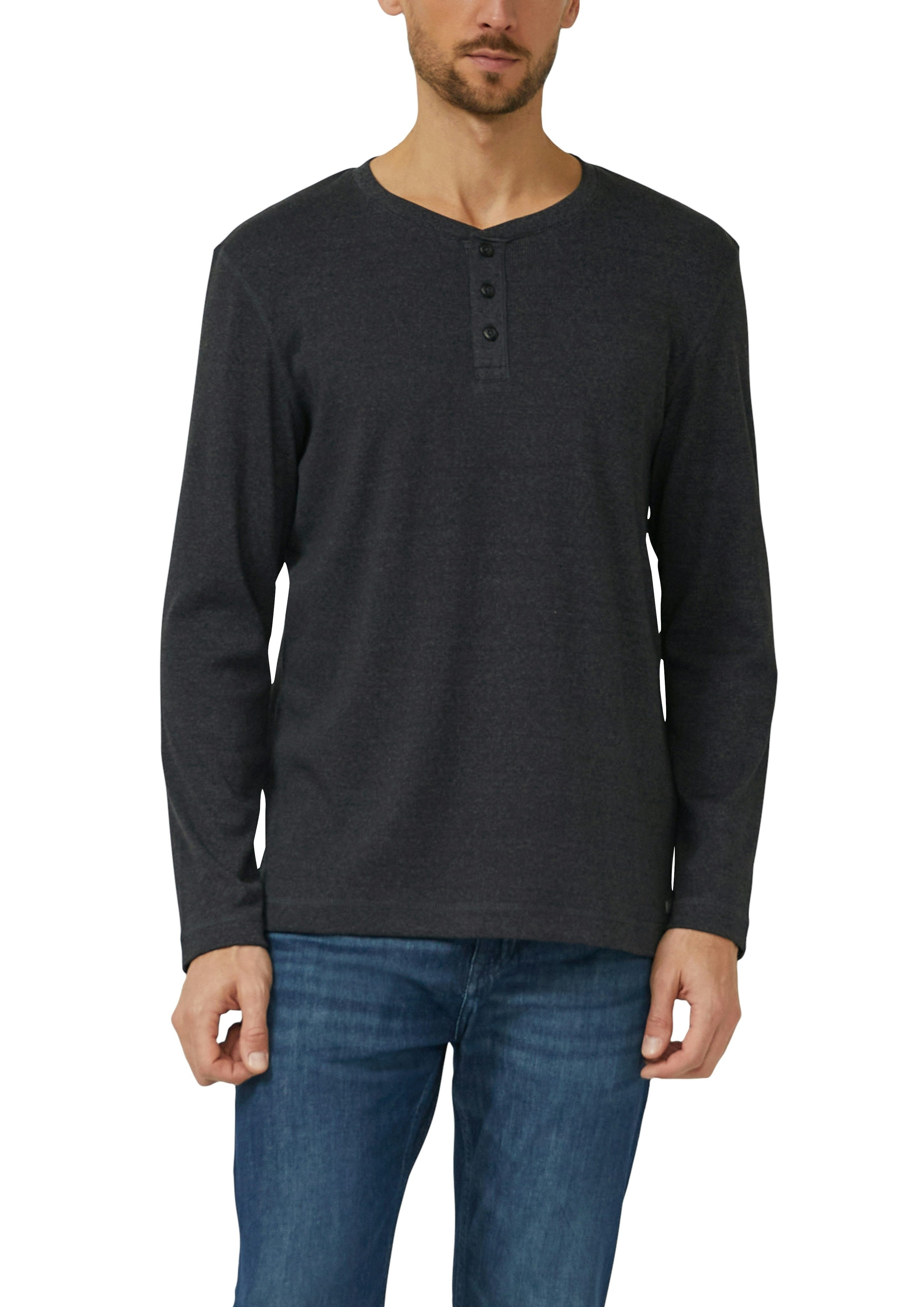 s.Oliver Langarmshirt mit Knopfleiste