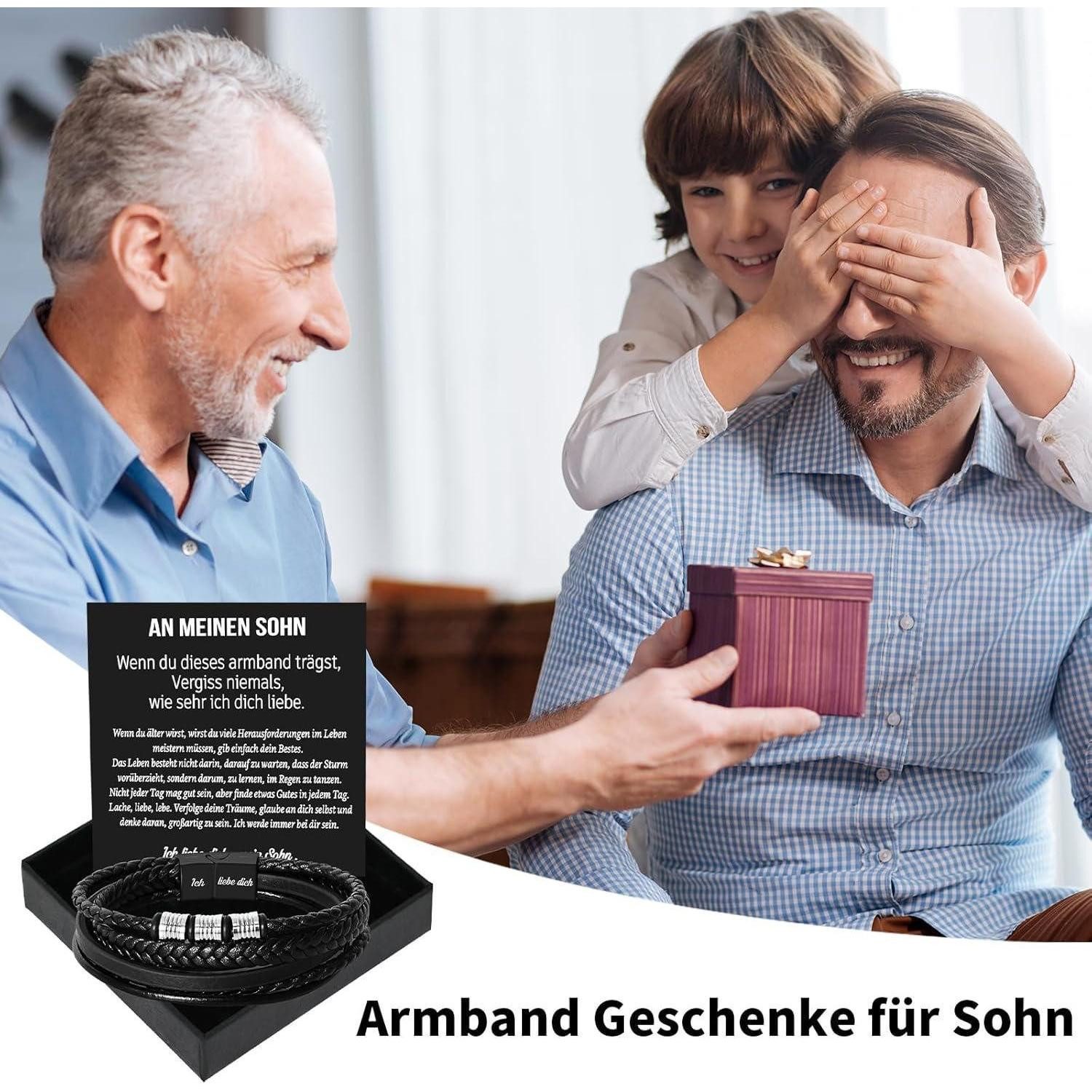 LuxusKollektion Badaccessoire-Set Lederarmband Papa Geschenk Vater Weihnach günstig online kaufen