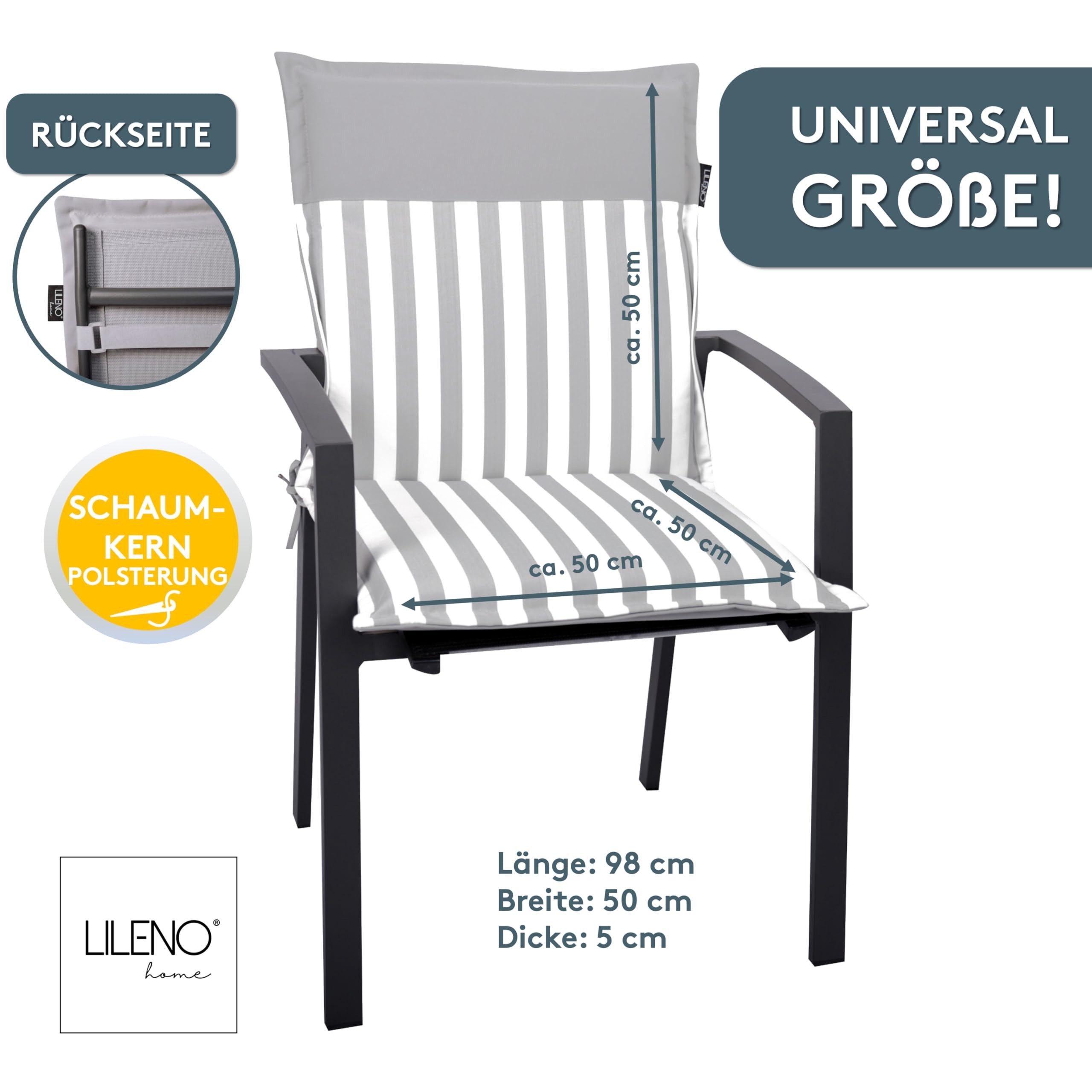 LILENO HOME Polsterauflage Gartenstuhl Niedriglehner Auflage, günstig online kaufen