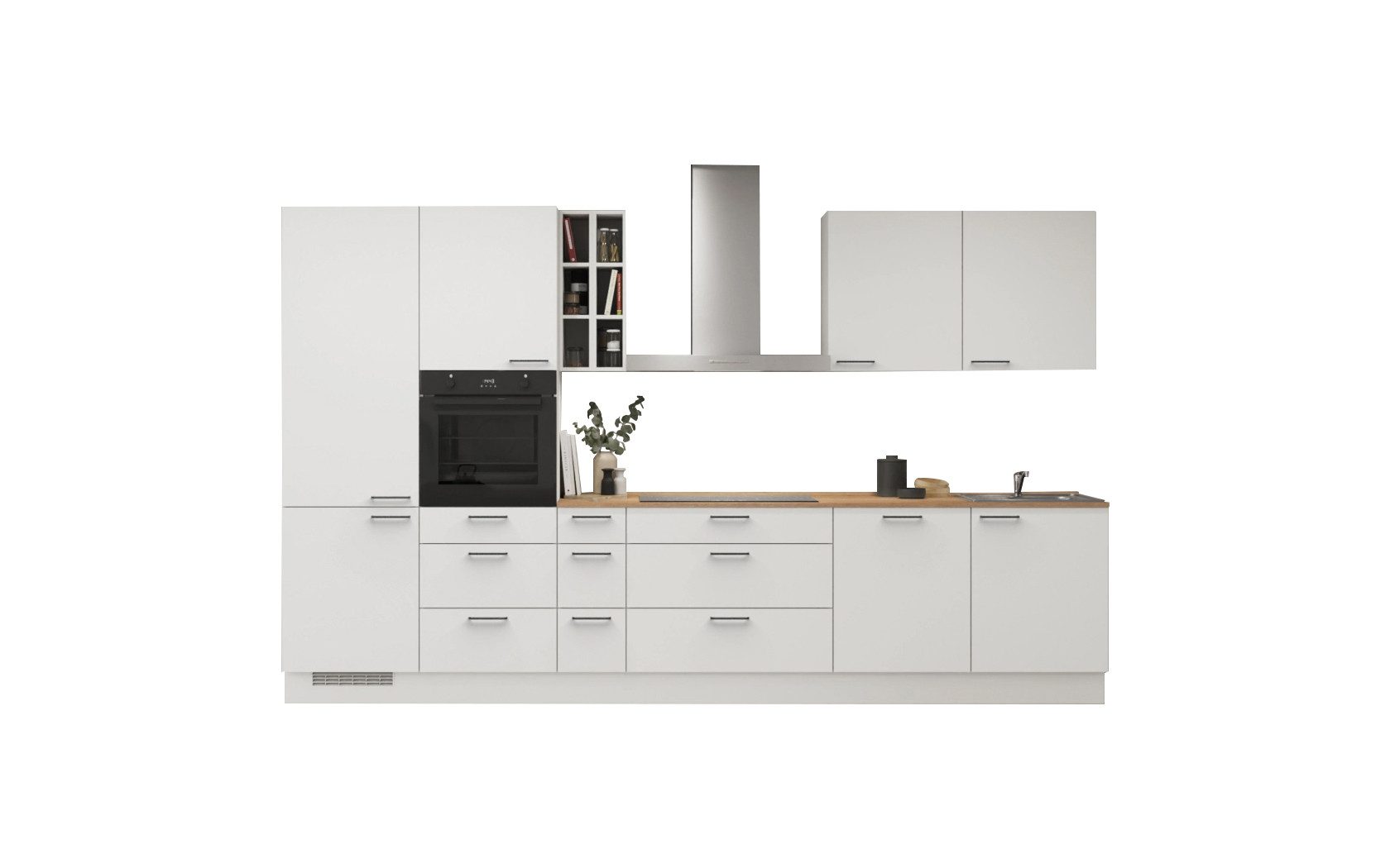 nobilia® Küchenzeile Molte, individuell anpassbar, gratis Küchenplanung mit Profis, (Breite 330 cm), vormontiert, wahlw. mit E-Geräten, inkl. Lieferung