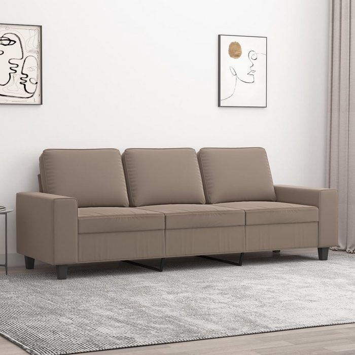 furnicato 3-Sitzer 3-Sitzer-Sofa Taupe 180 cm Mikrofasergewebe