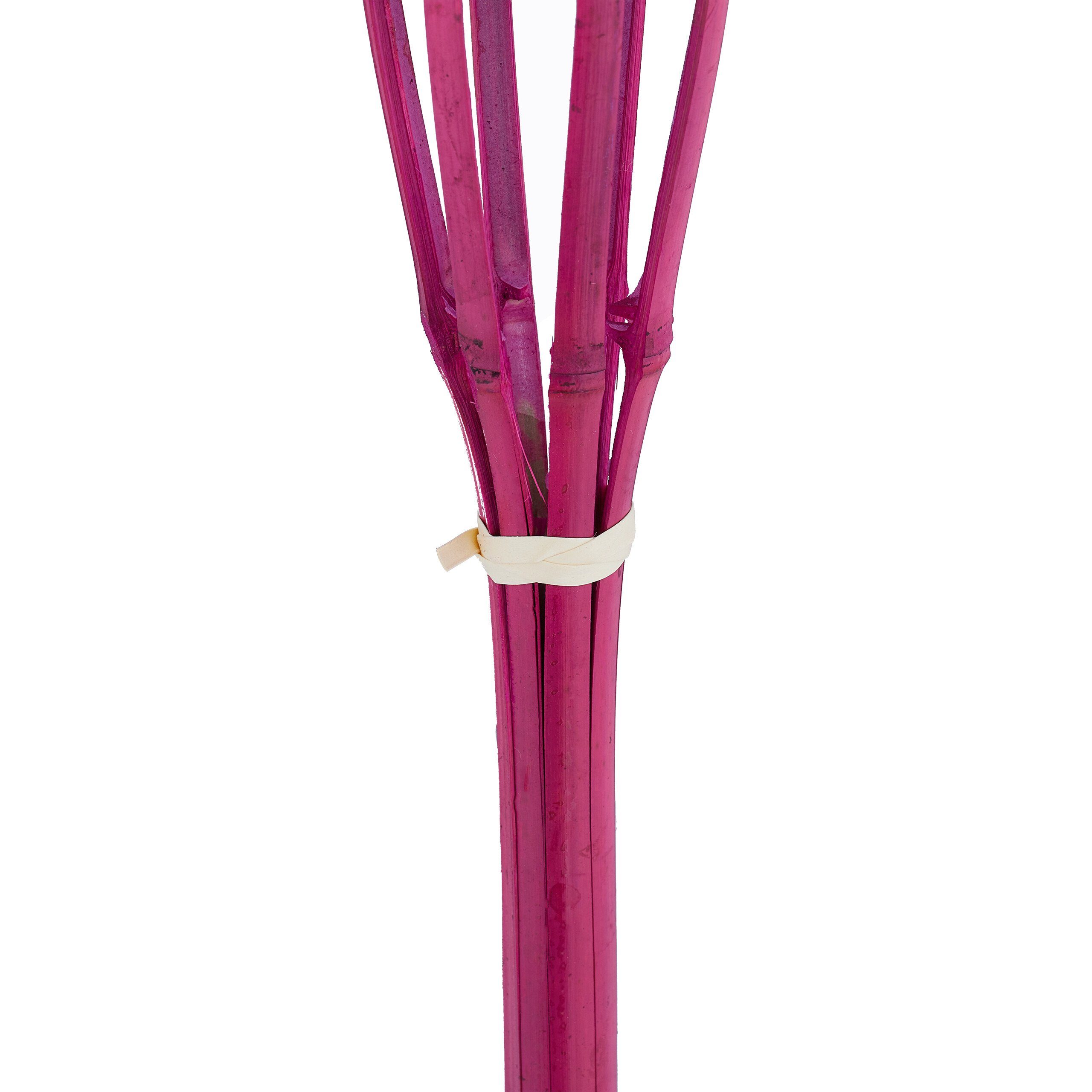 10er Gartenfackel Bambus, Gartenfackeln relaxdays Schwarz Set Pink Pink