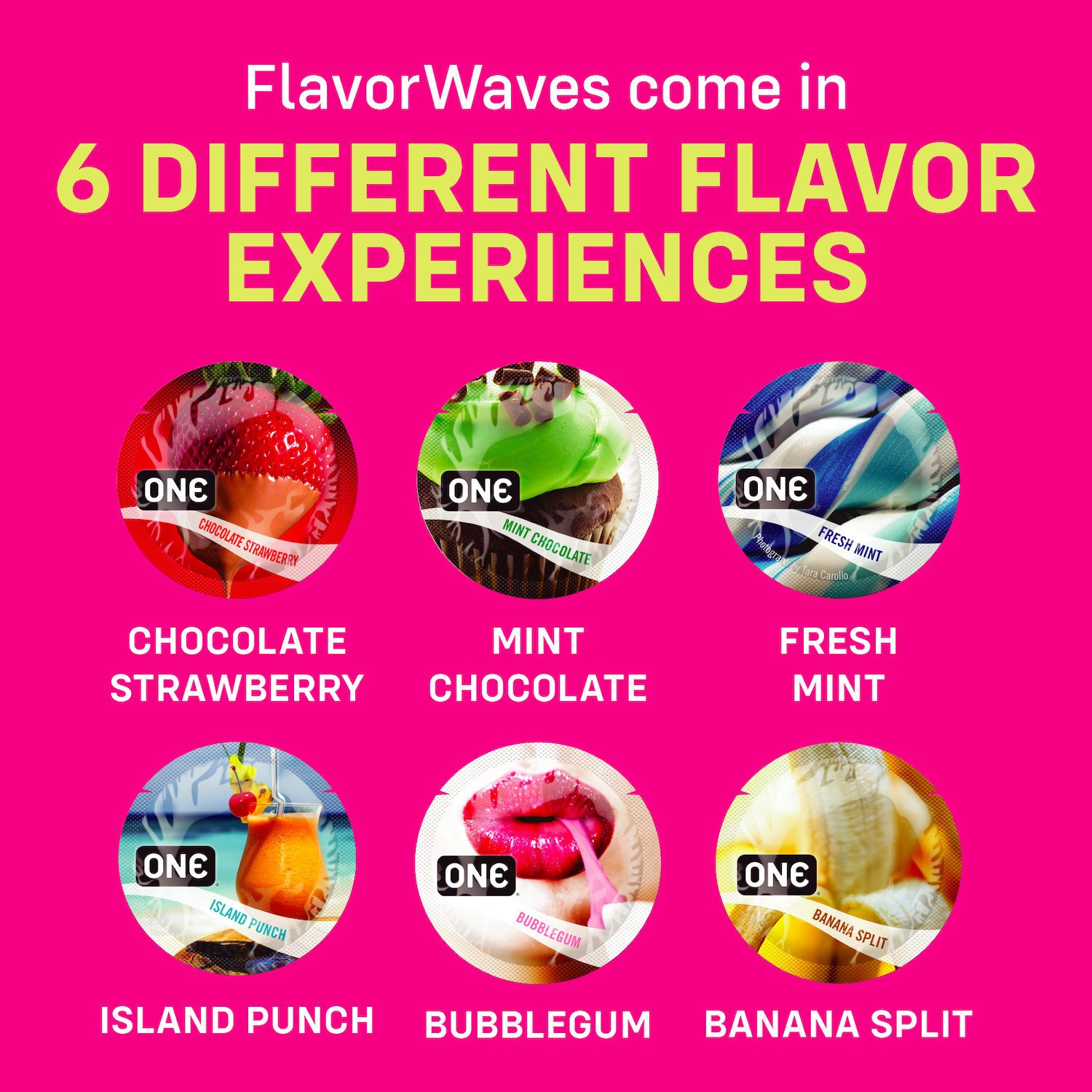 ONE Kondome Flavor Waves Packung mit, 12 St., bunte und aromatisierte Kondome, vegan & ohne schädlichen Inhaltsstoffe