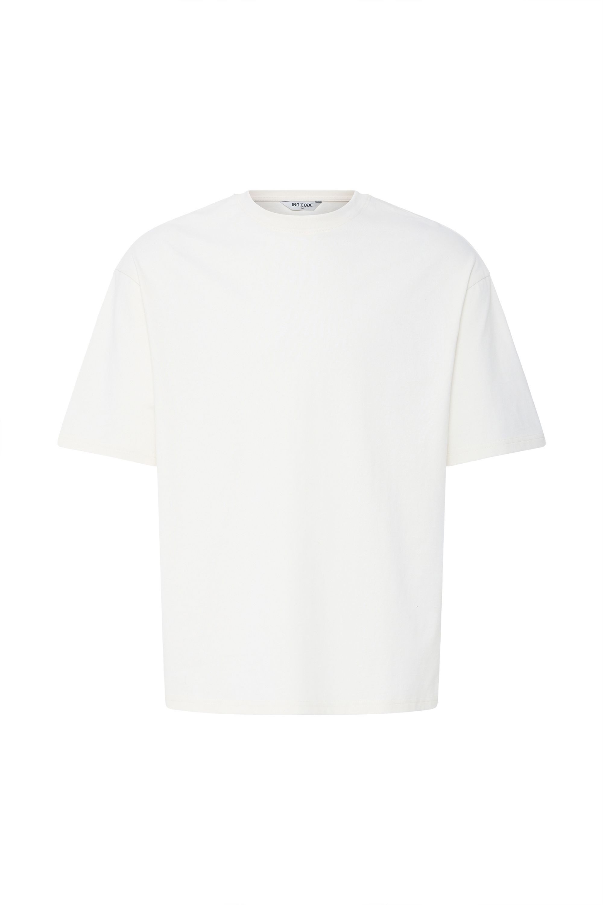Indicode Rundhalsshirt IDValmon Lockeres T-Shirt mit Backprint - Oversized Fit