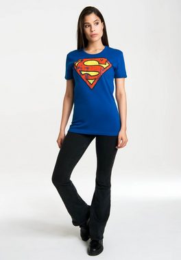 LOGOSHIRT T-Shirt Superman-Logo mit lizenzierten Originaldesign