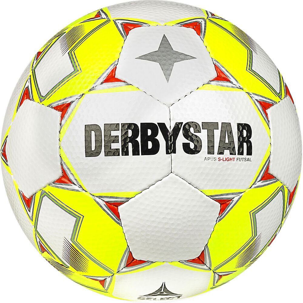 Derbystar Fußball Futsalball Apus S-Light, Wasserabweisendes und glänzendes Polyurethan-Material (PU) Größe 3